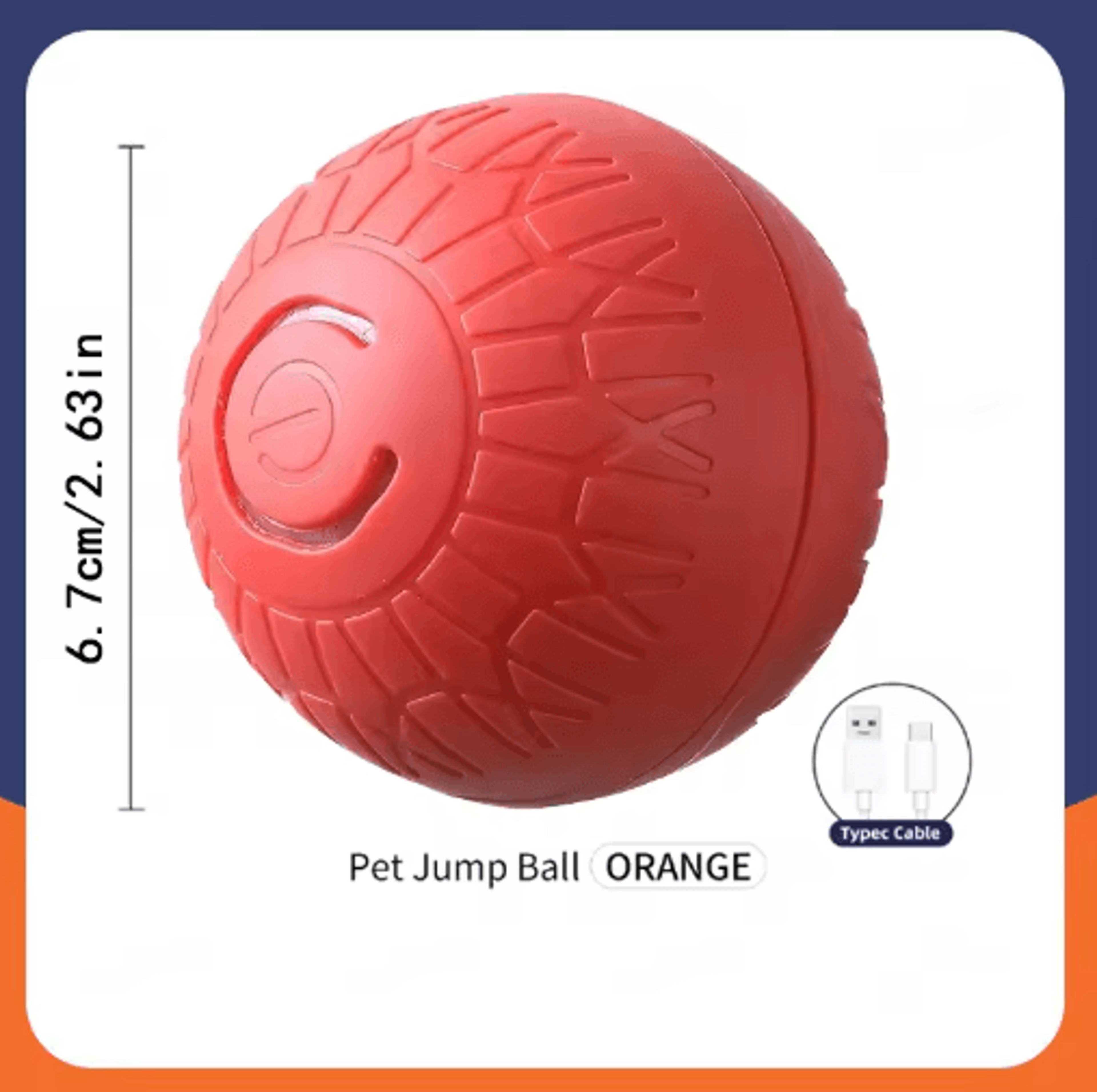 RolliPlay Smart Interactive Dog Ball  Automatic Moving  Bouncing USB Rechargeable Pet Toy 17
