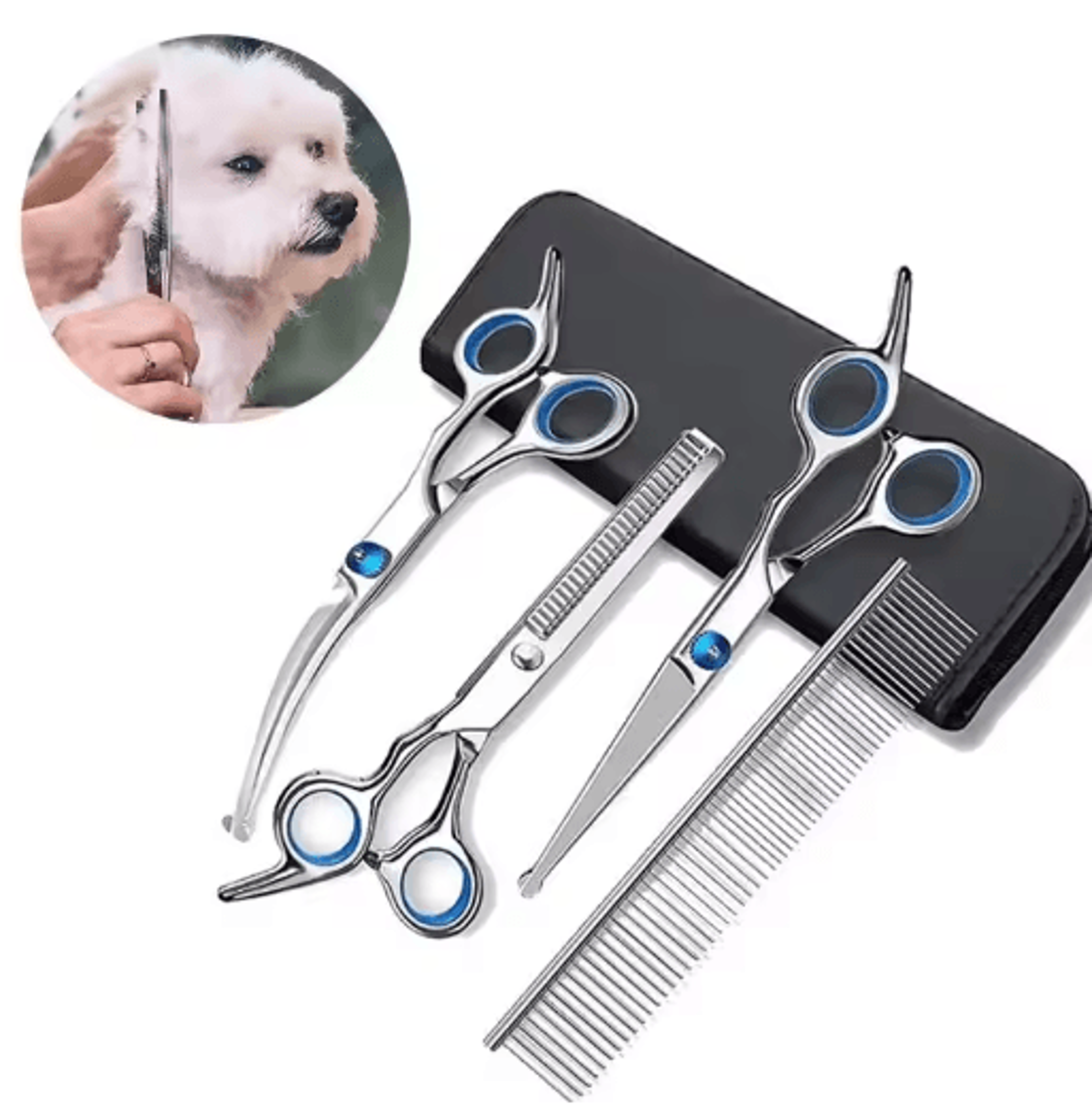 ProTrim 4PCS Pet Grooming Scissors Set  Safe Round Tip Dog  Cat Grooming Shears 1