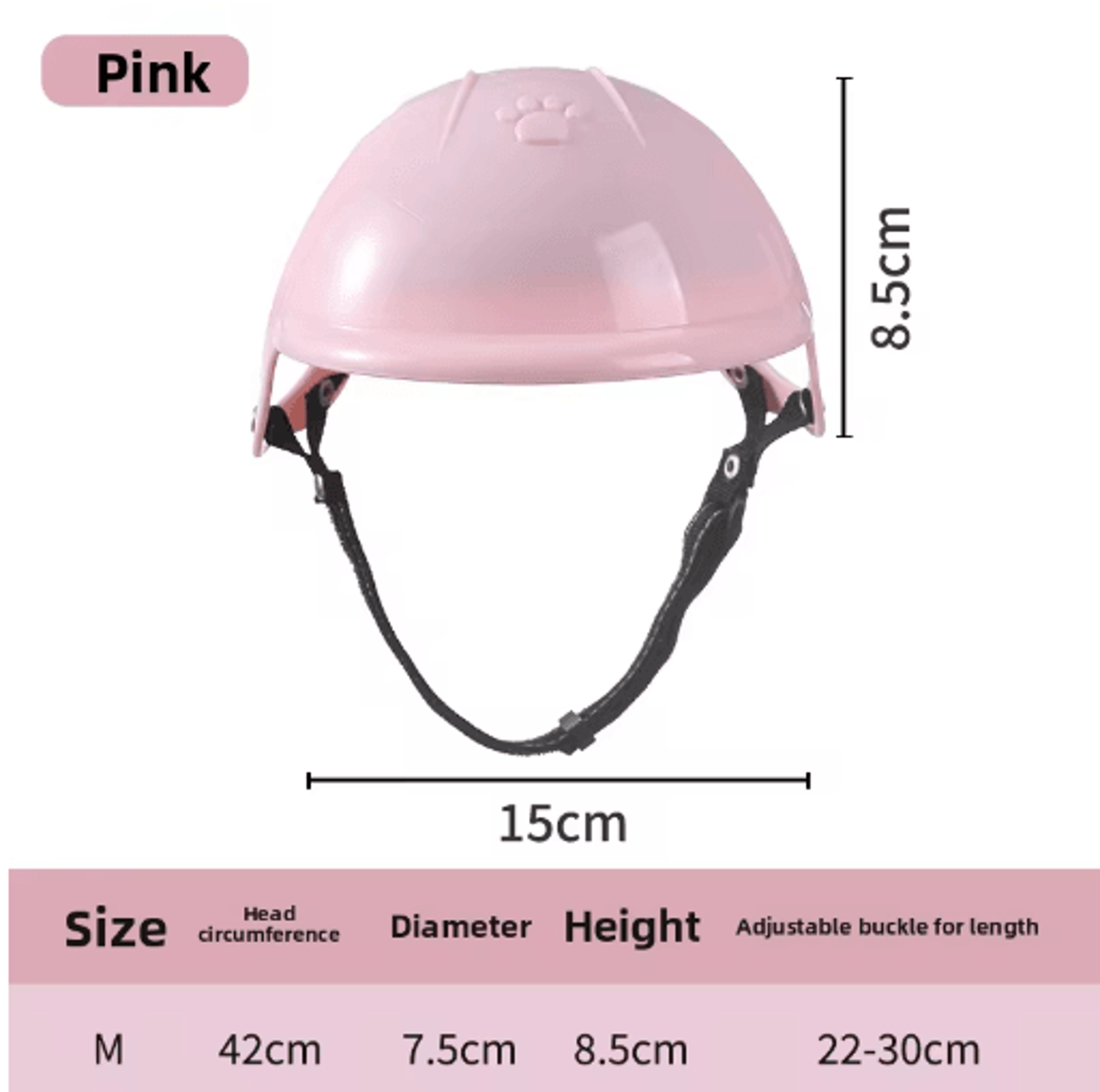 RideSafe Pink Pet Helmet  Protective Motorcycle Helmet For Dogs  Cats Outdoor Travel 2