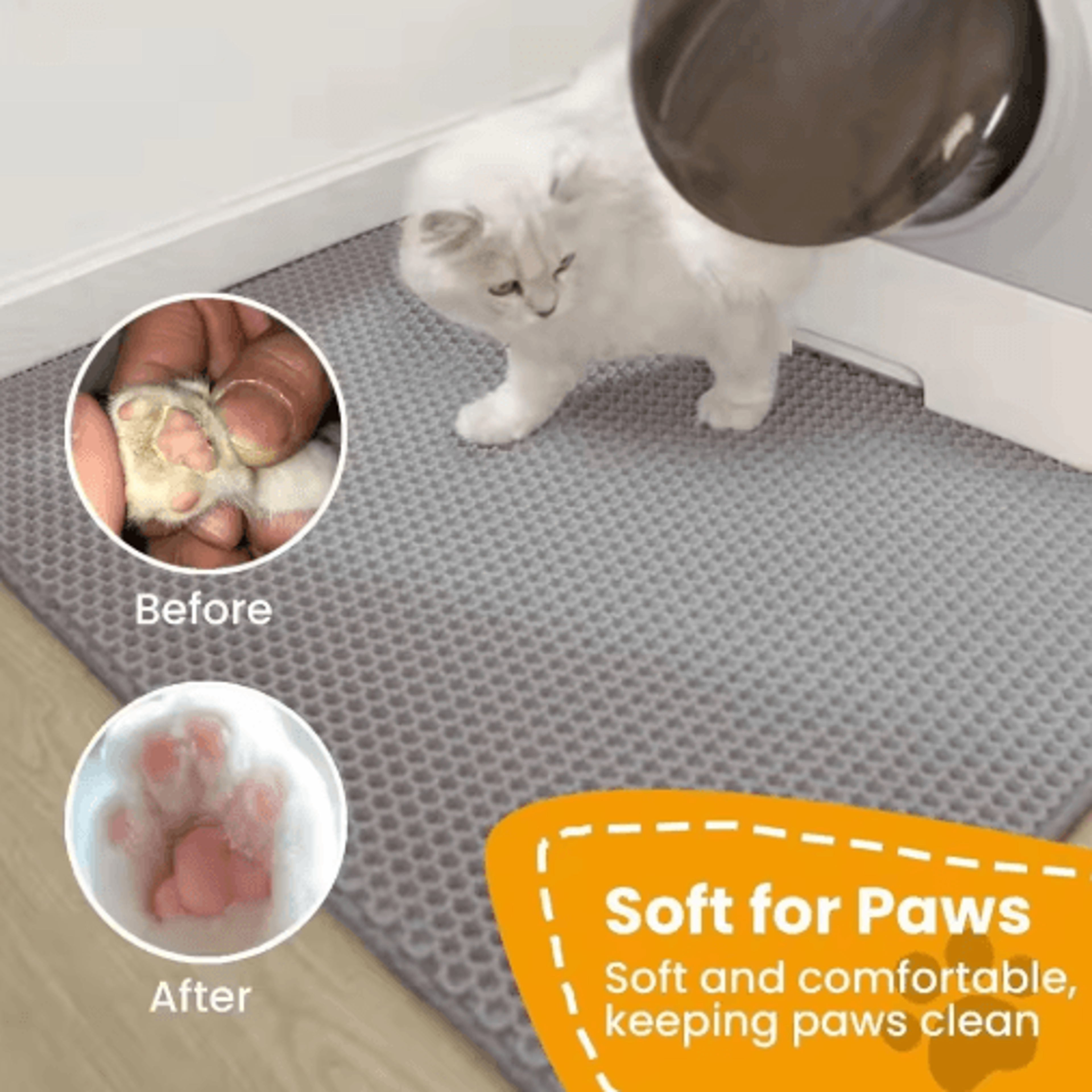 Waterproof Double Layer Cat Litter Mat  NonSlip Washable Pet Litter Box Pad 7
