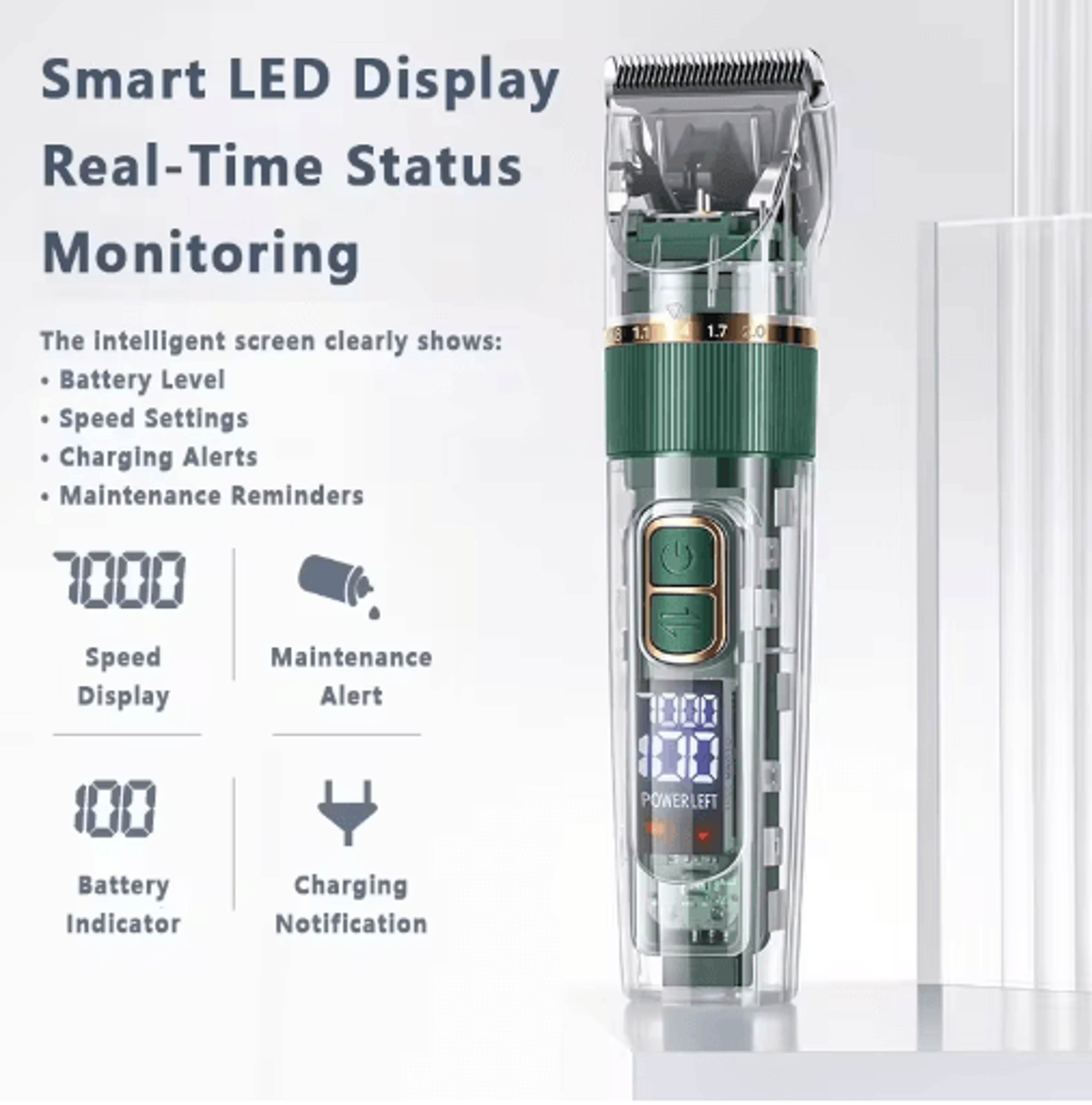 Professional Rechargeable Dog Clipper Pet Grooming Trimmer For Dogs  Cats 12