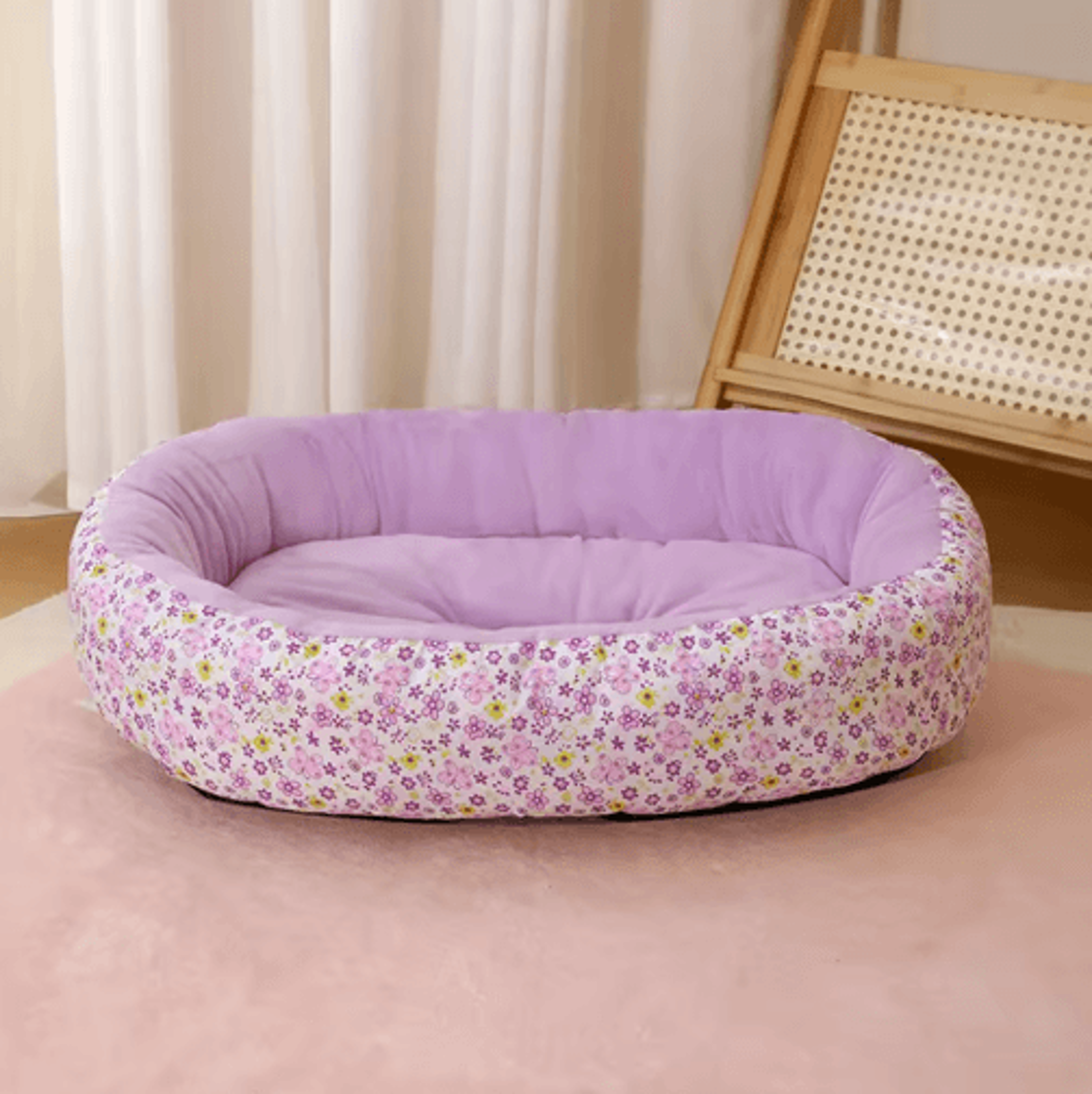 Floral AllSeason Pet Bed  Soft Sofa Sleeping Pad For Dogs  Cats 1