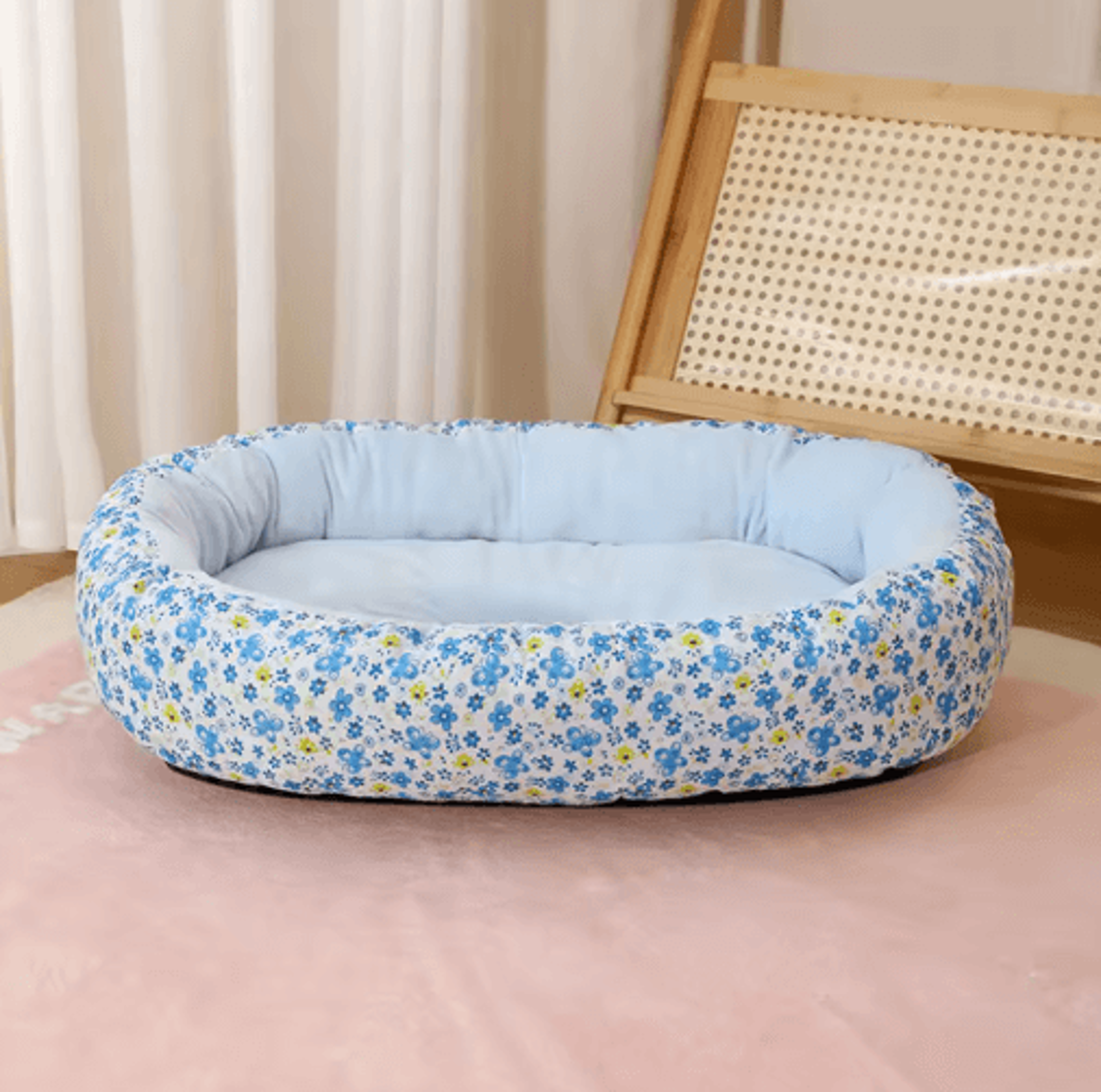 Floral AllSeason Pet Bed  Soft Sofa Sleeping Pad For Dogs  Cats 4
