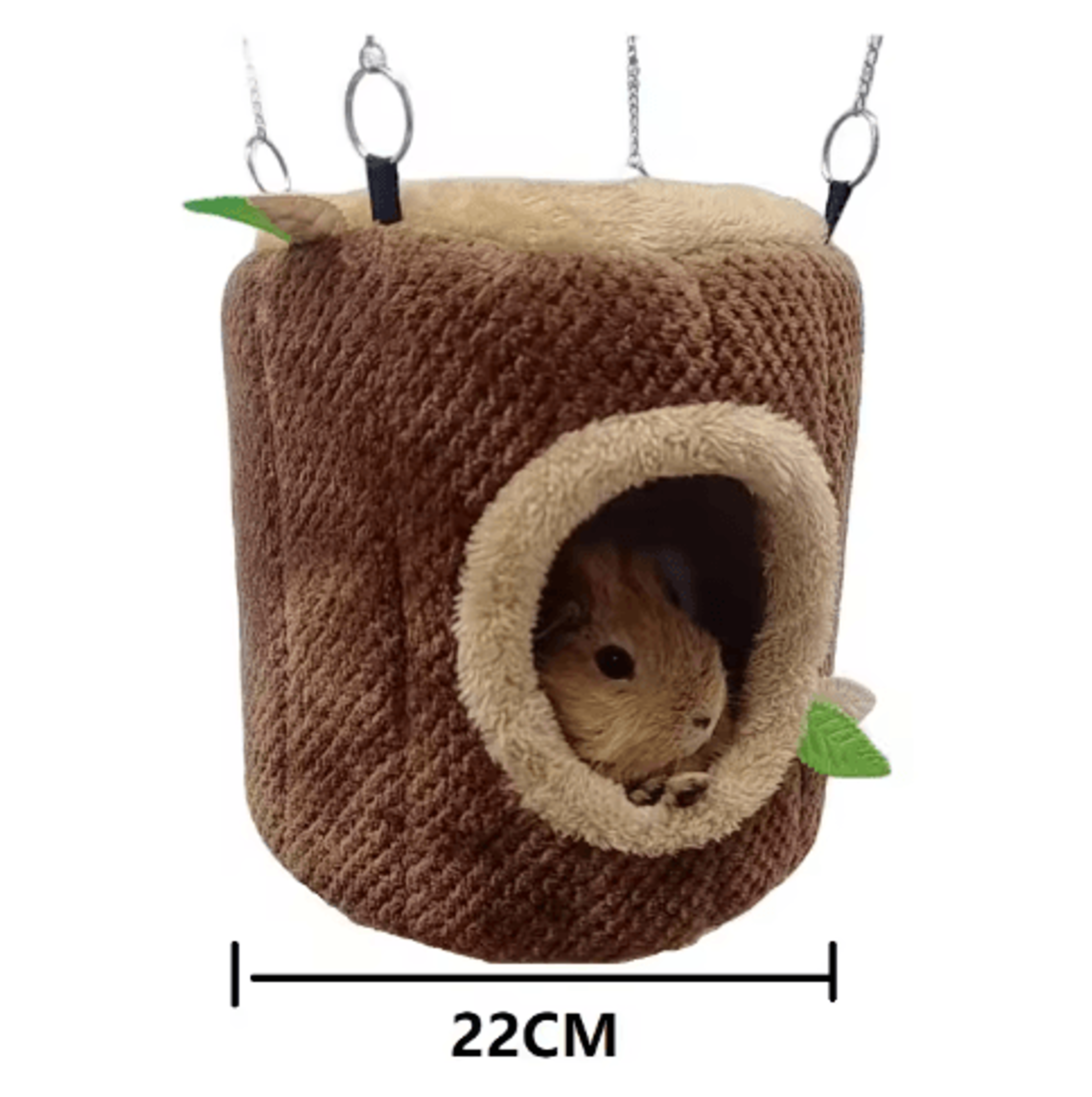 Tree Stump Hamster Hammock House  Cozy Hanging Bed For Small Pets 2