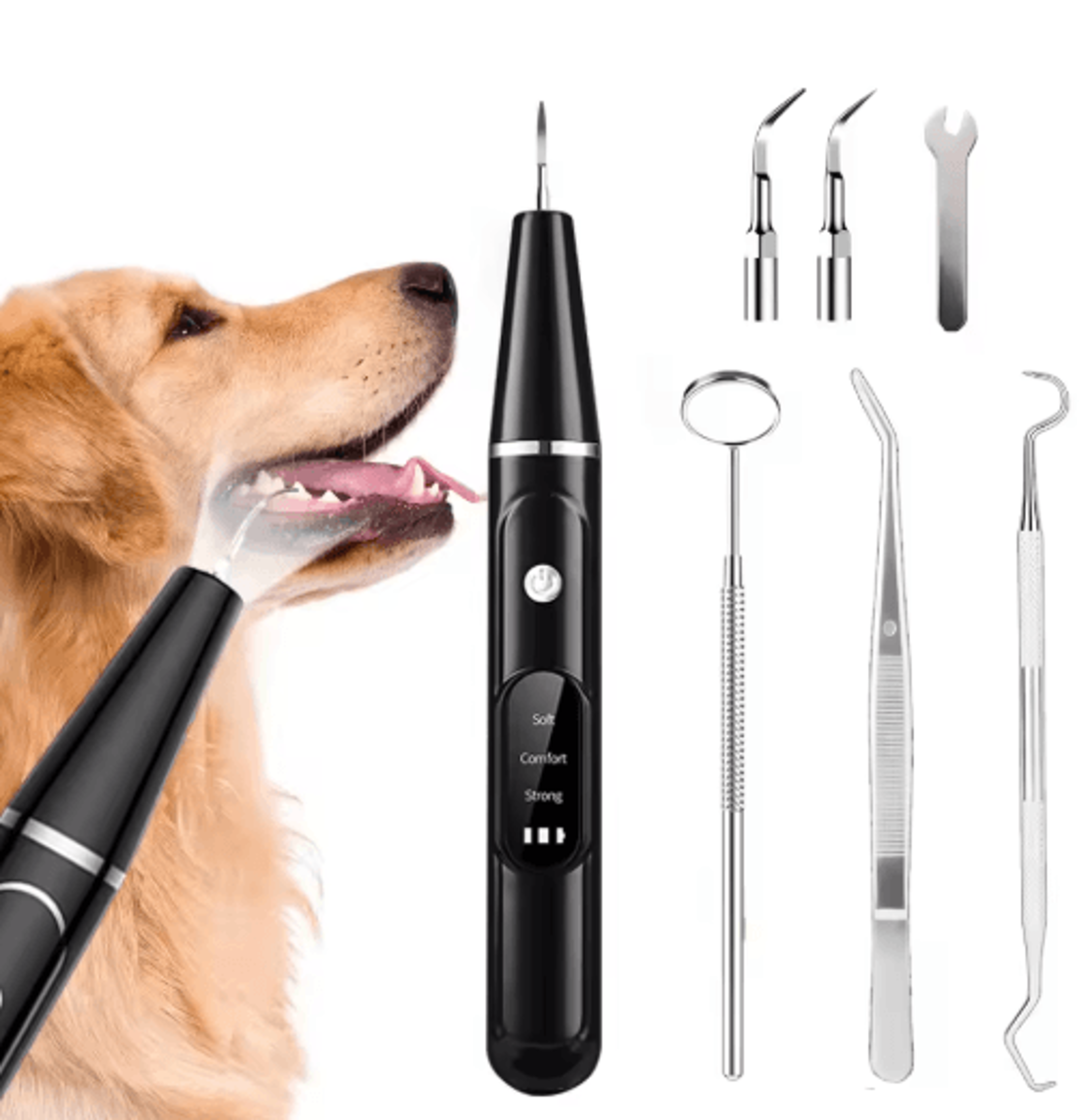 Ultrasonic Pet Tooth Scaler Kit  Electric Dog  Cat Dental Cleaning Tool For Plaque Removal 0