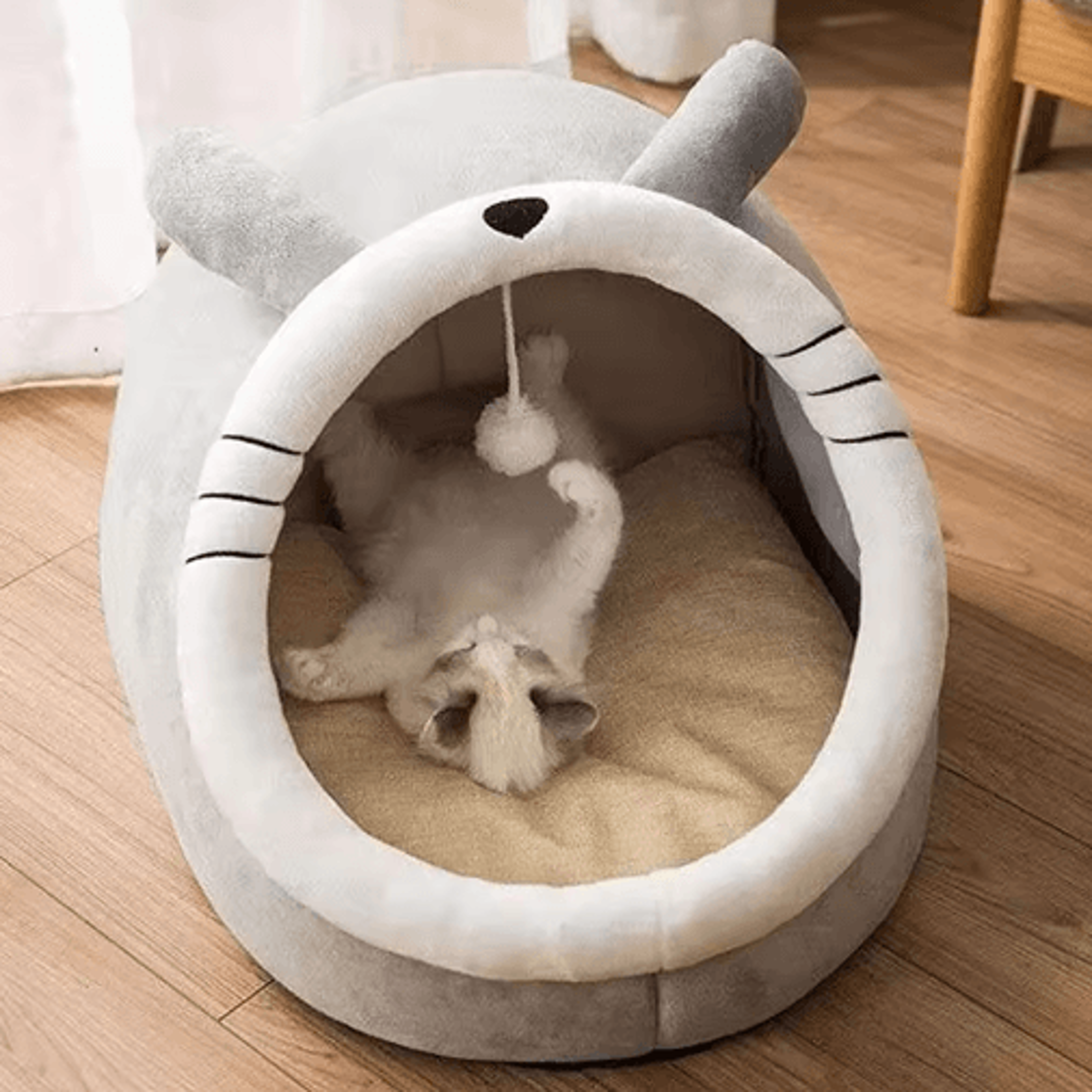 SelfWarming Pet Tent Bed  Foldable Cat Cave House For Small Dogs And Cats 2