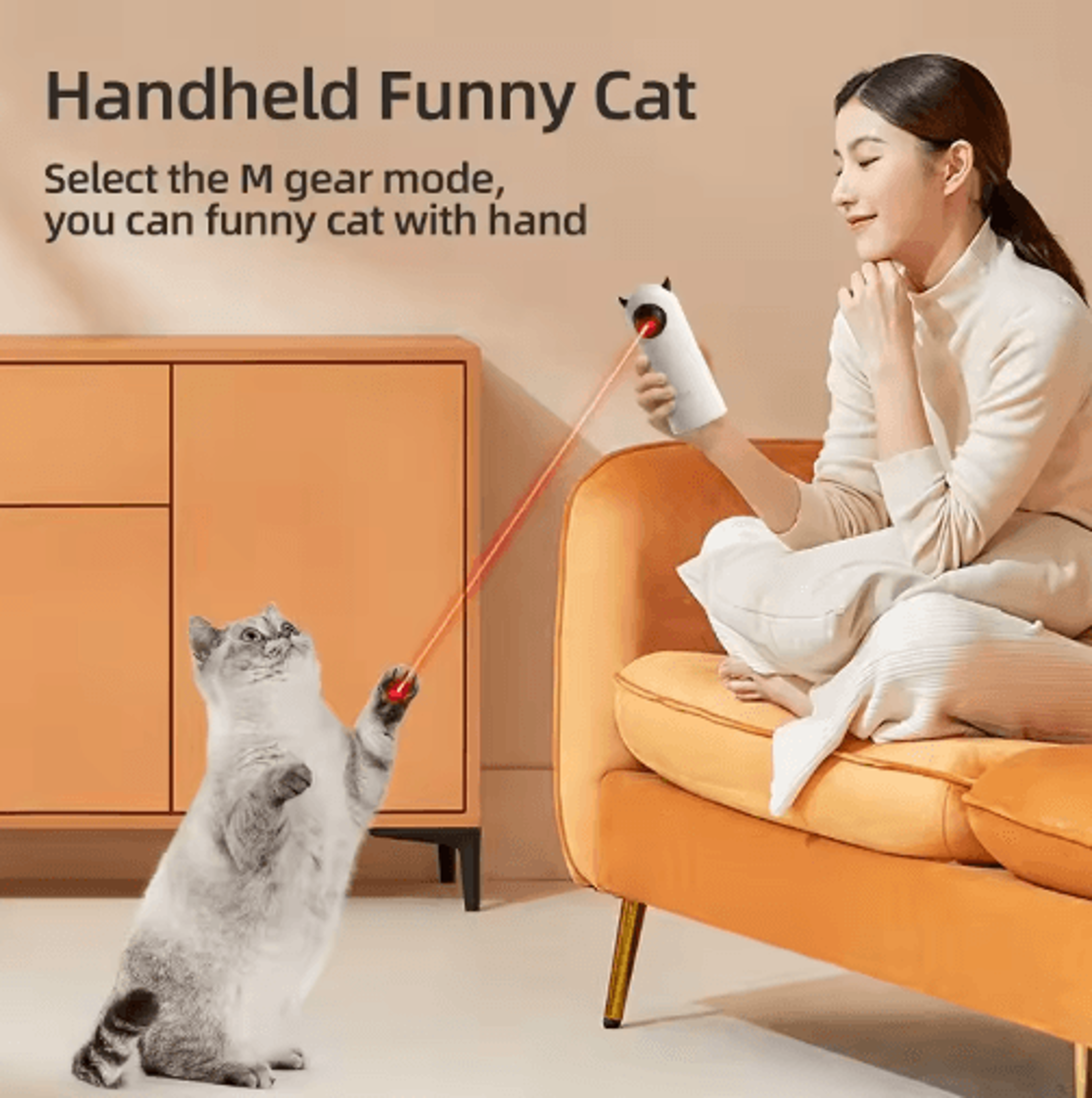 ROJECO Smart Interactive Cat Laser Toy  Automatic LED Teasing Toy For Cats  Dogs 5