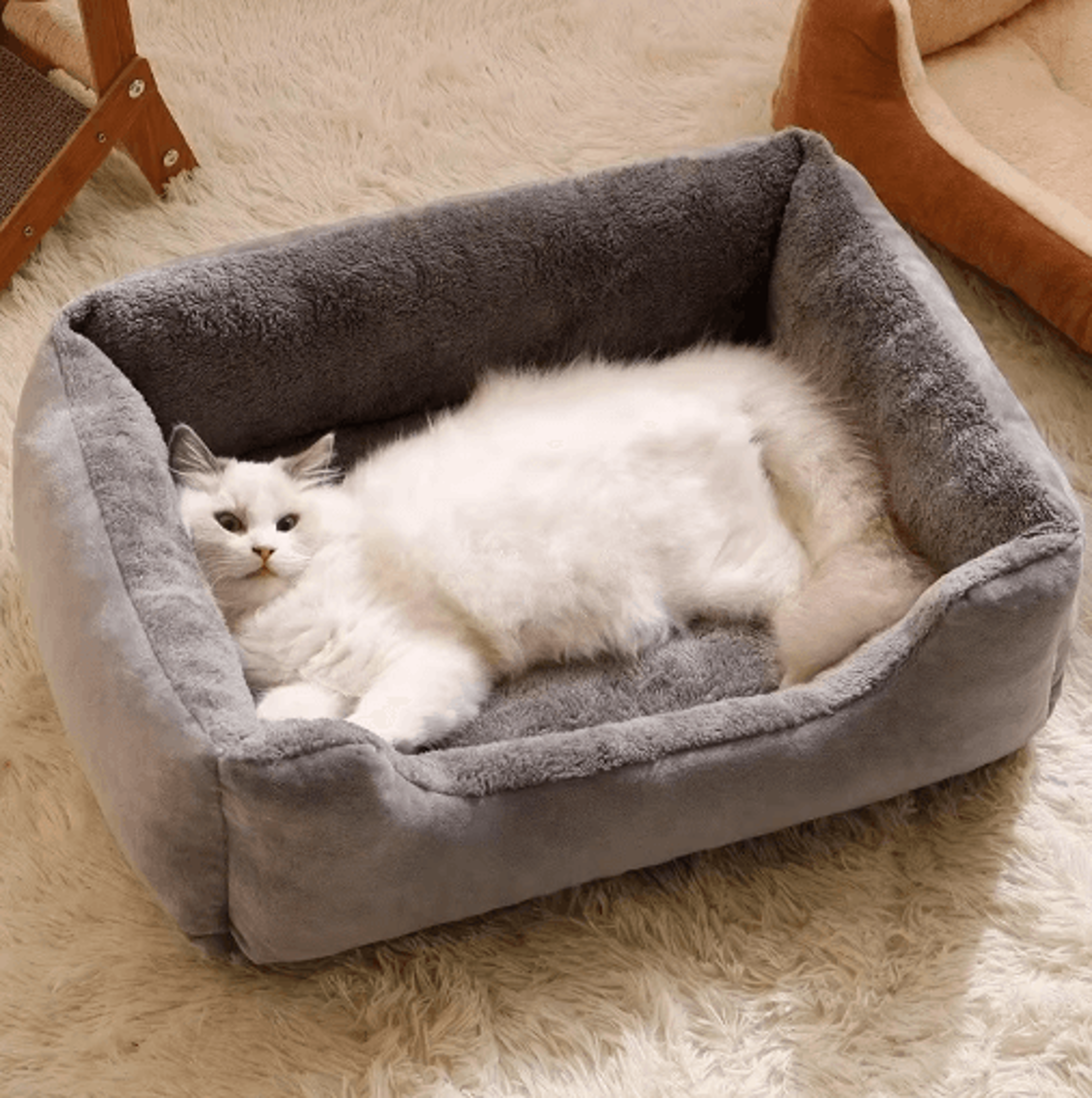 Cozy Winter Pet Bed House Cushion For Cats  Small Dogs 0
