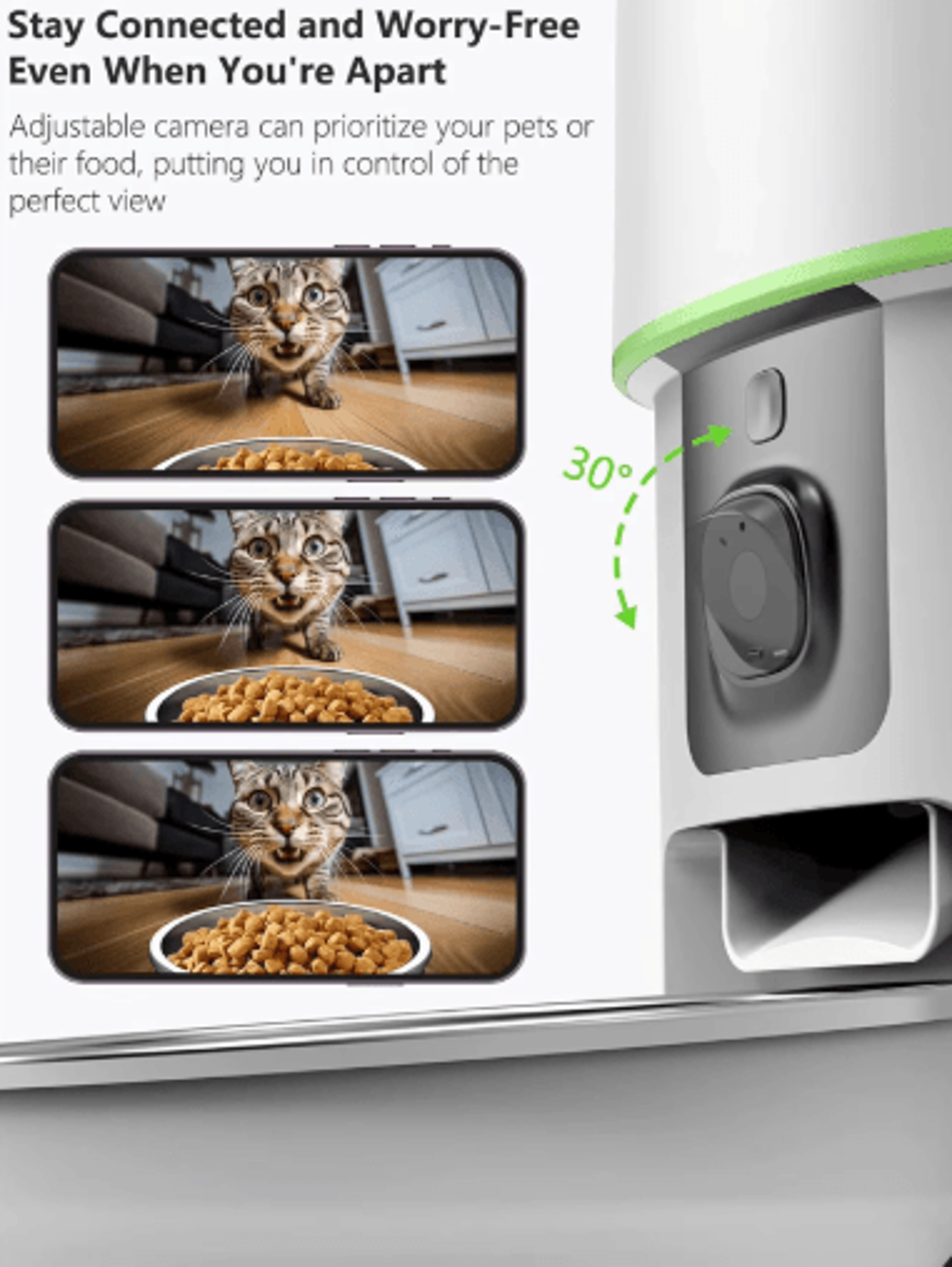 1080P HD Smart WiFi Automatic Pet Feeder With Camera For Cats  Dogs 8