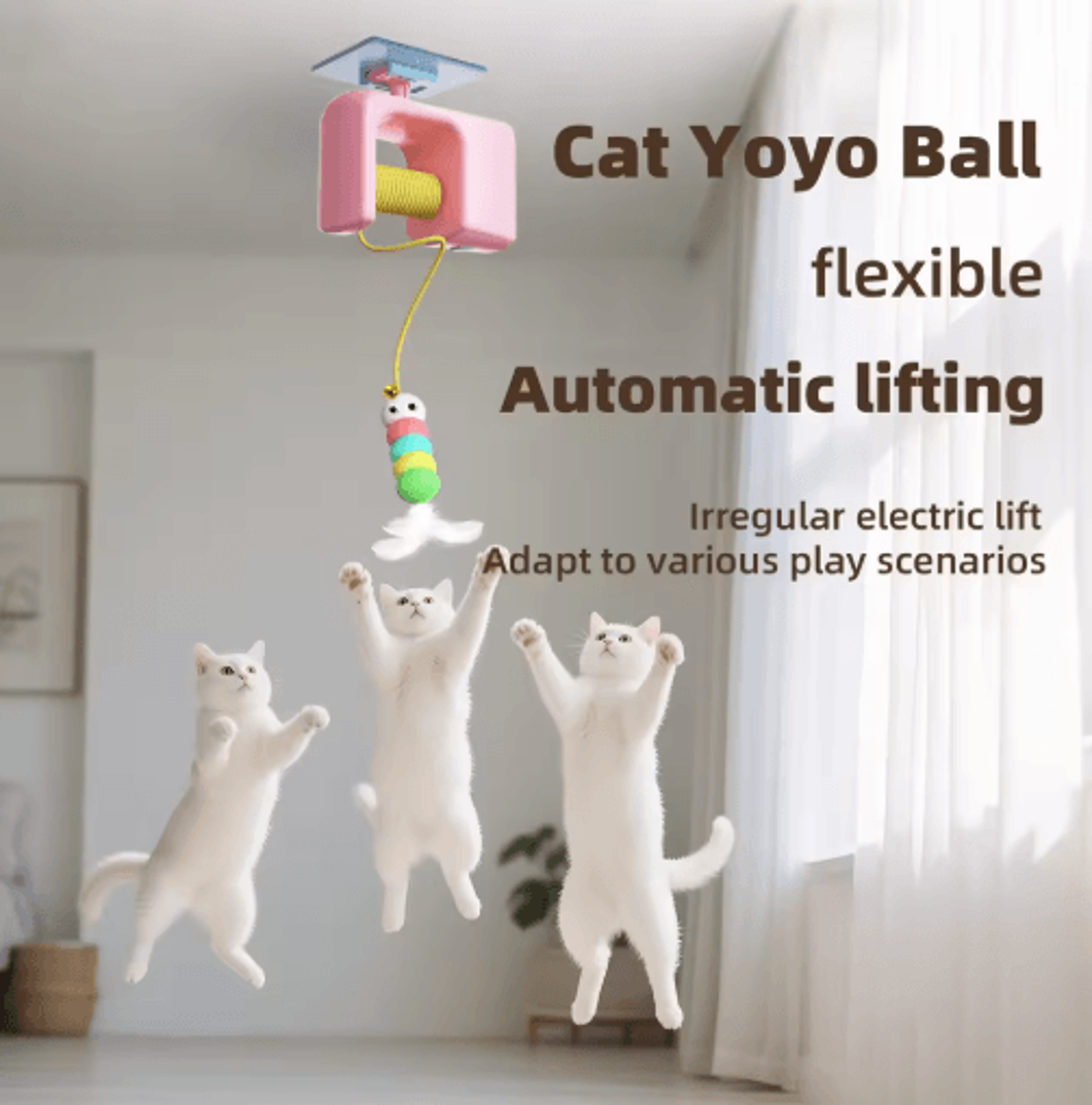 Rechargeable Interactive Flying Bird Hanging Cat Toy 6