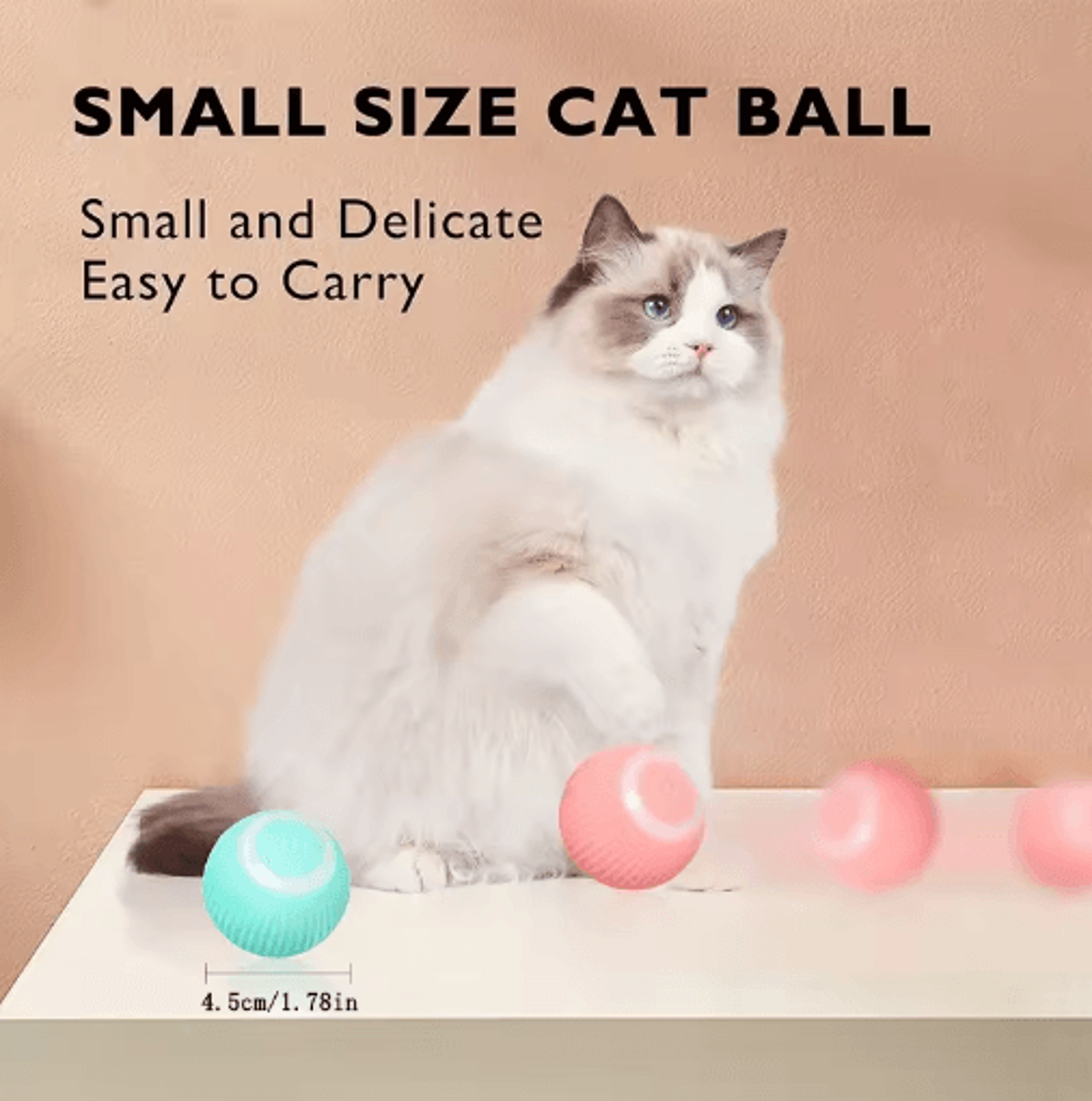 Smart Automatic Rolling Interactive Cat Ball Toy 3