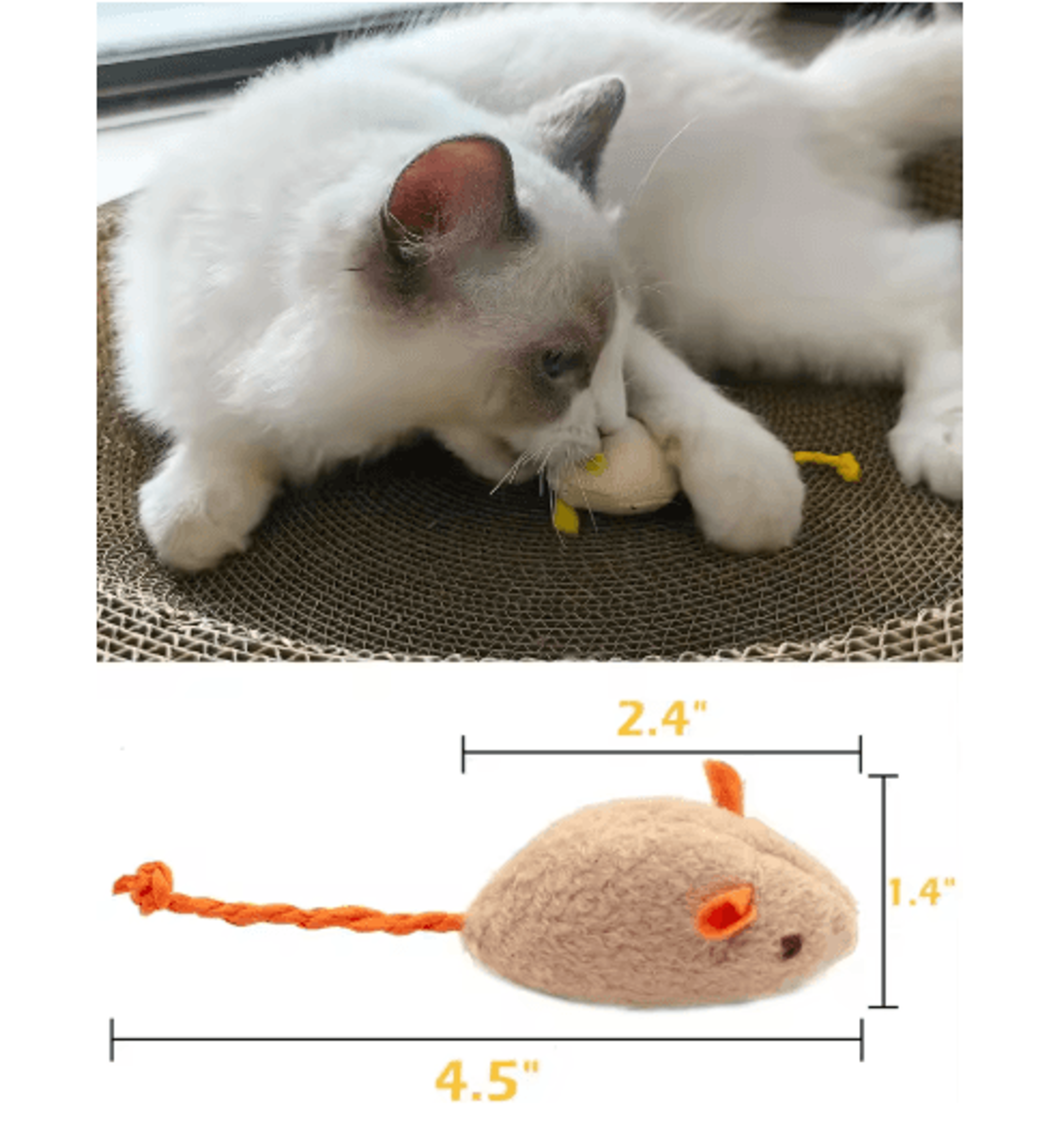 5PCS Catnip Mouse Toys Set For Interactive Indoor Play 6