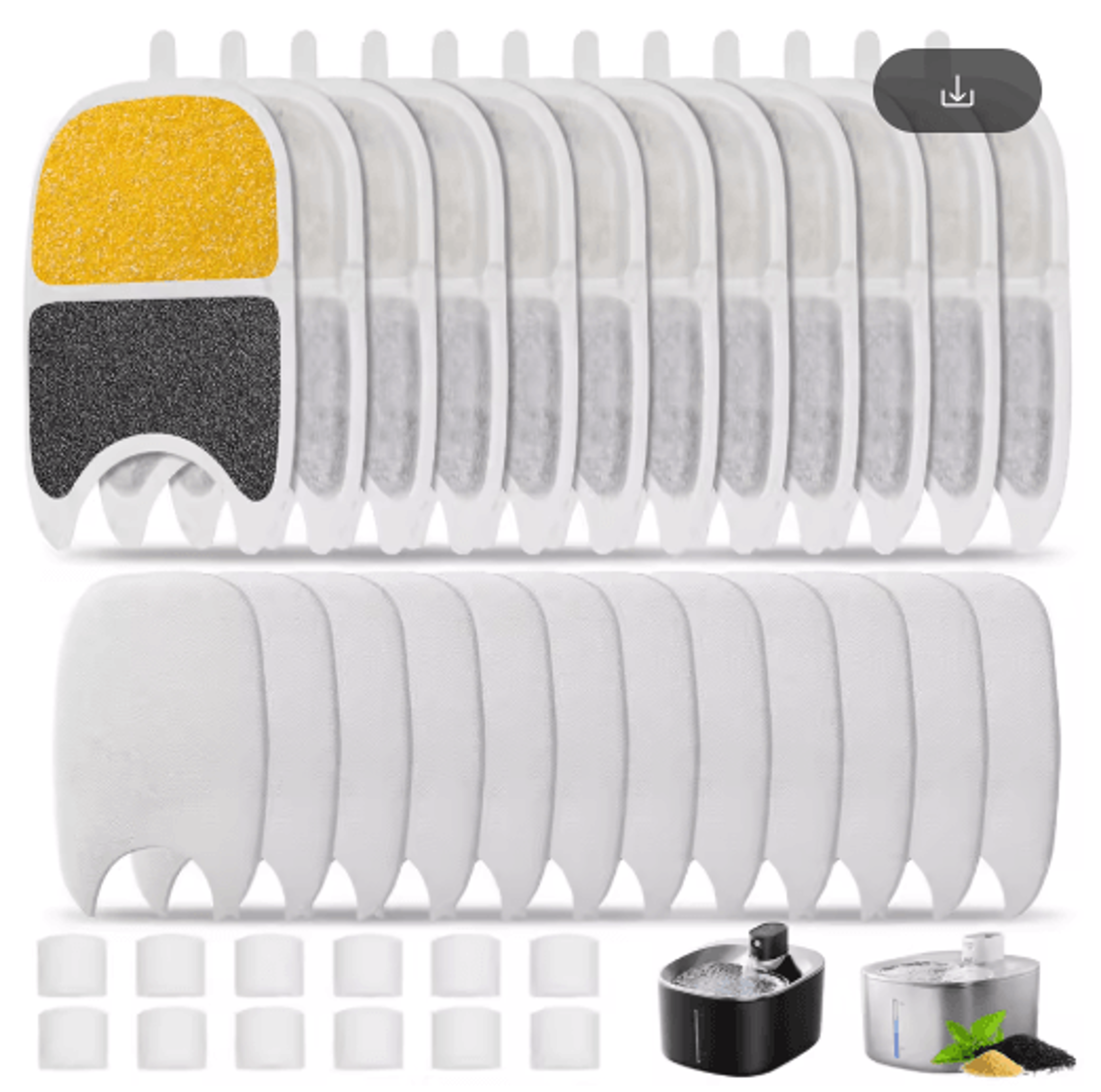 12Pack Replacement Filters  Sponges For APETDOLA Cat Water Fountain 1