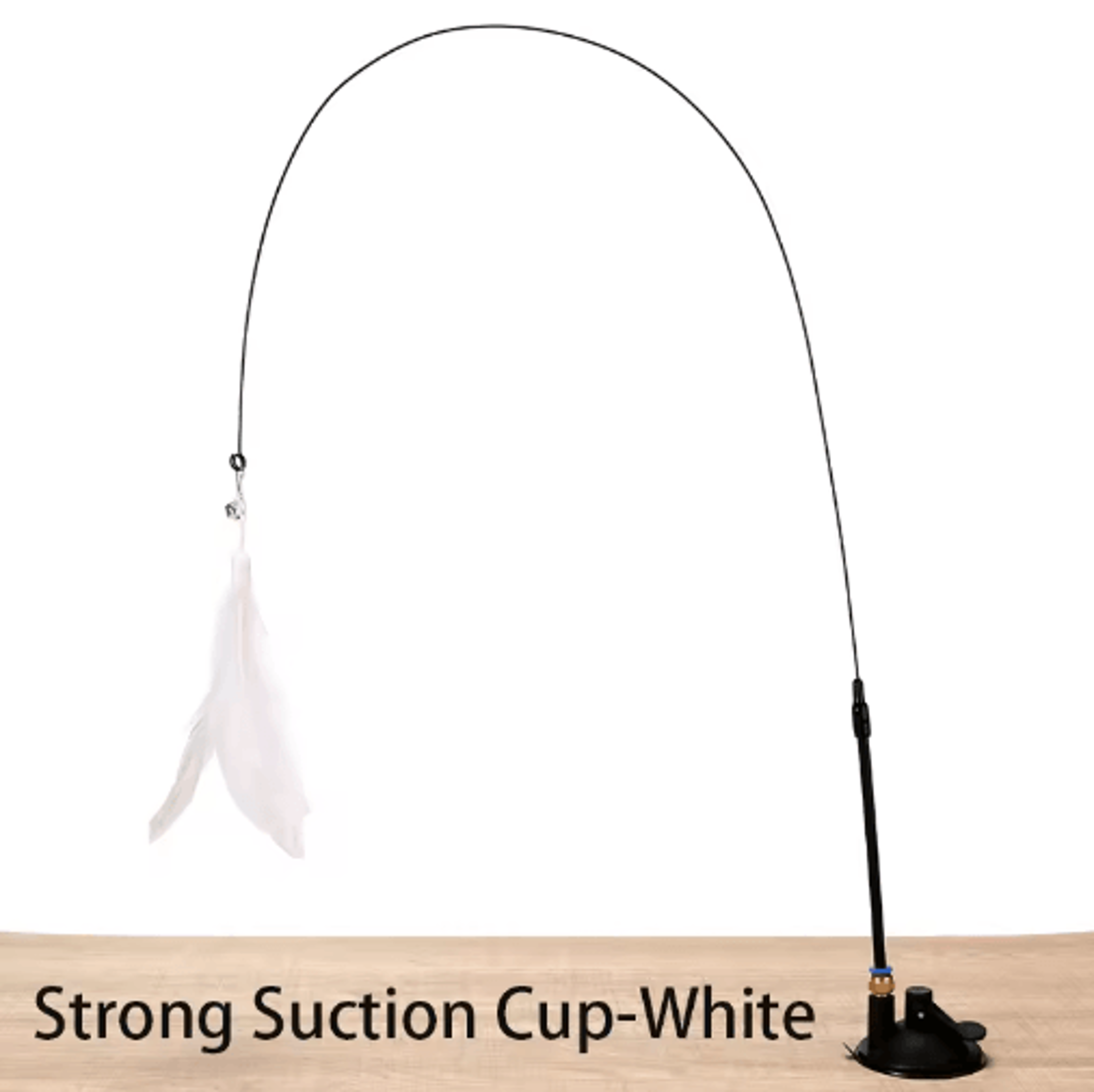 HandsFree Suction Cup Feather Wand Interactive Cat Toy 1