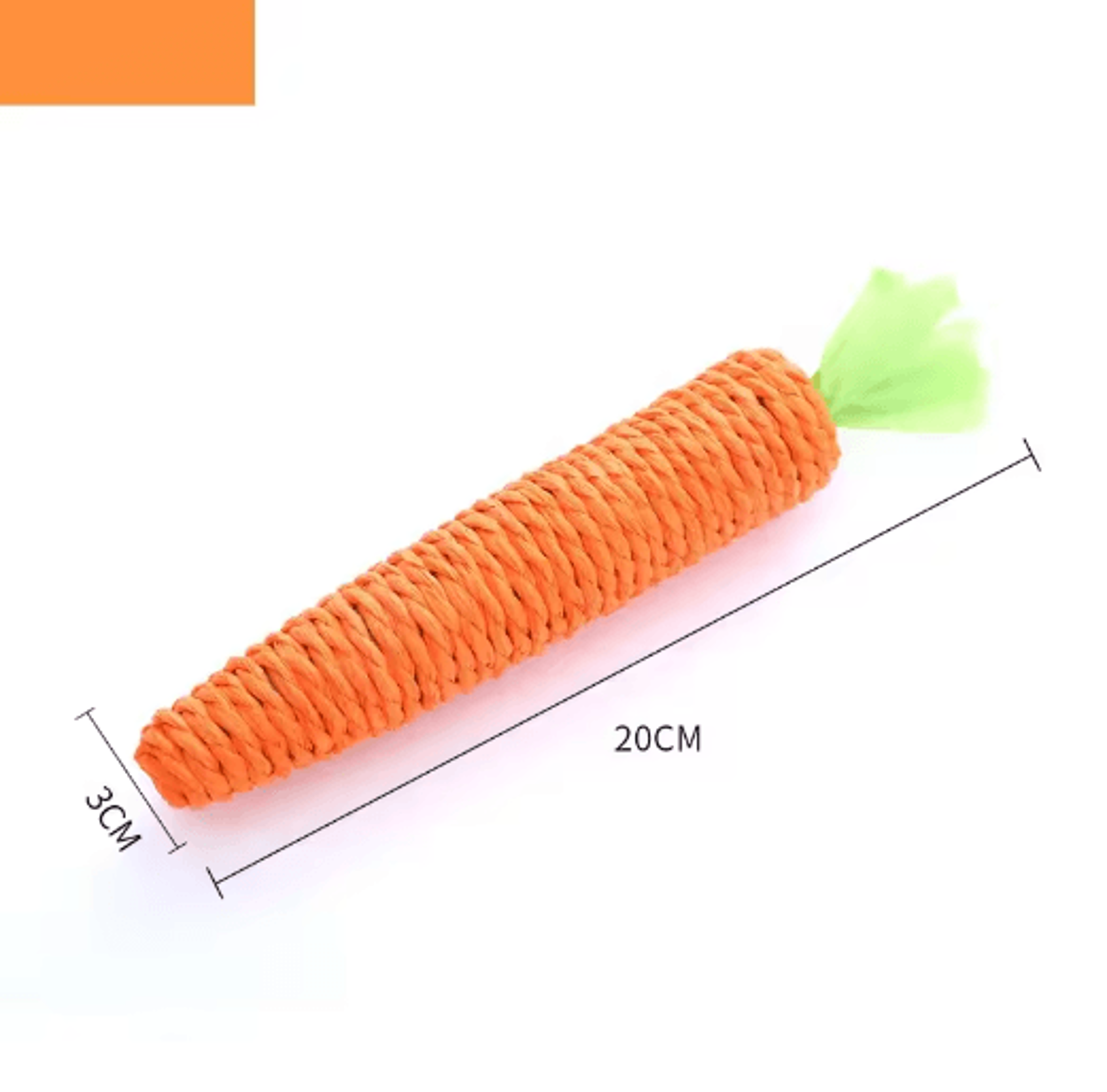 Interactive Carrot Cat Chew Toy With Sound  Rope Scratcher 7