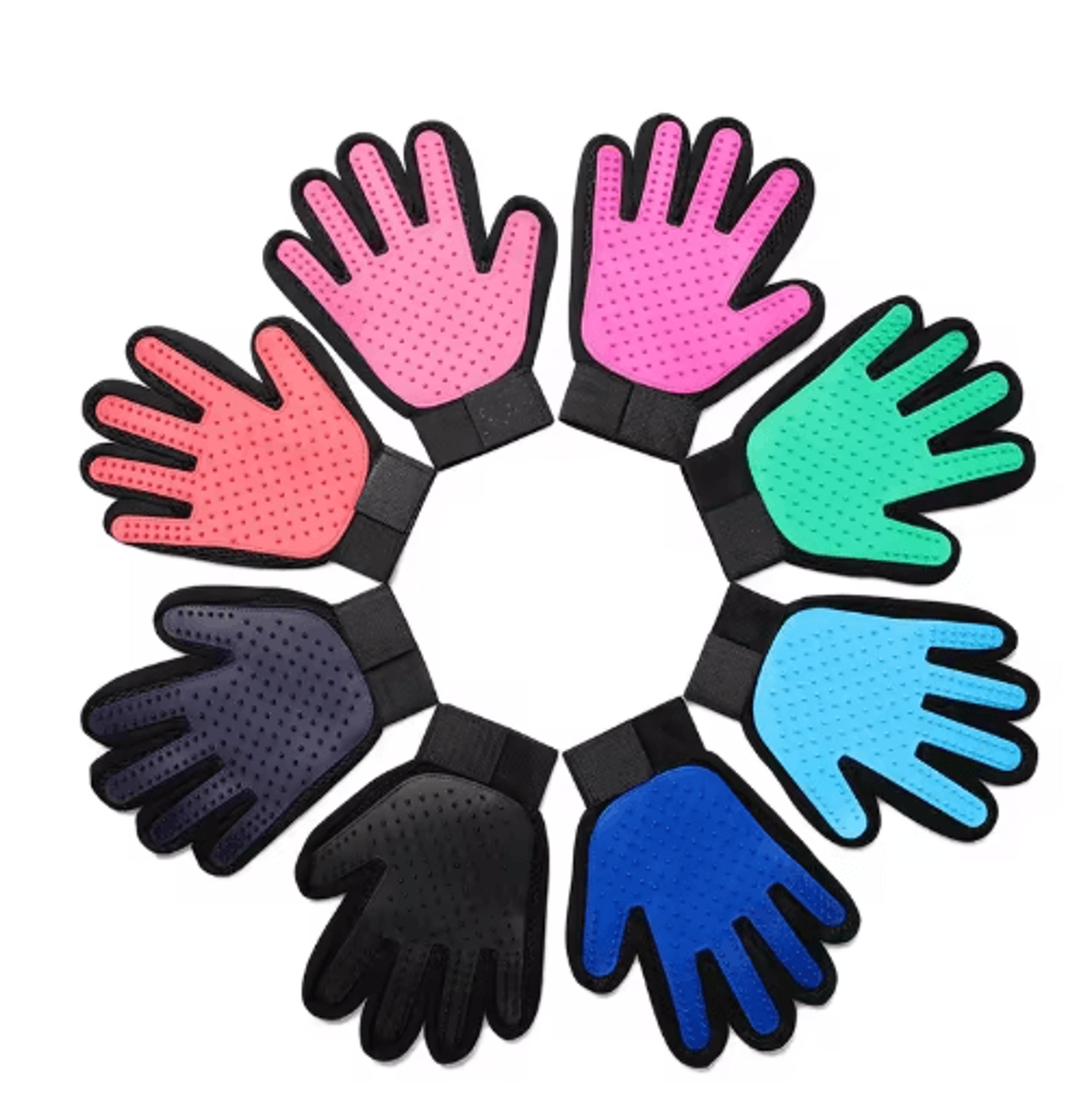 Silicone Pet Grooming Gloves For Hair Removal  Shedding Control 9