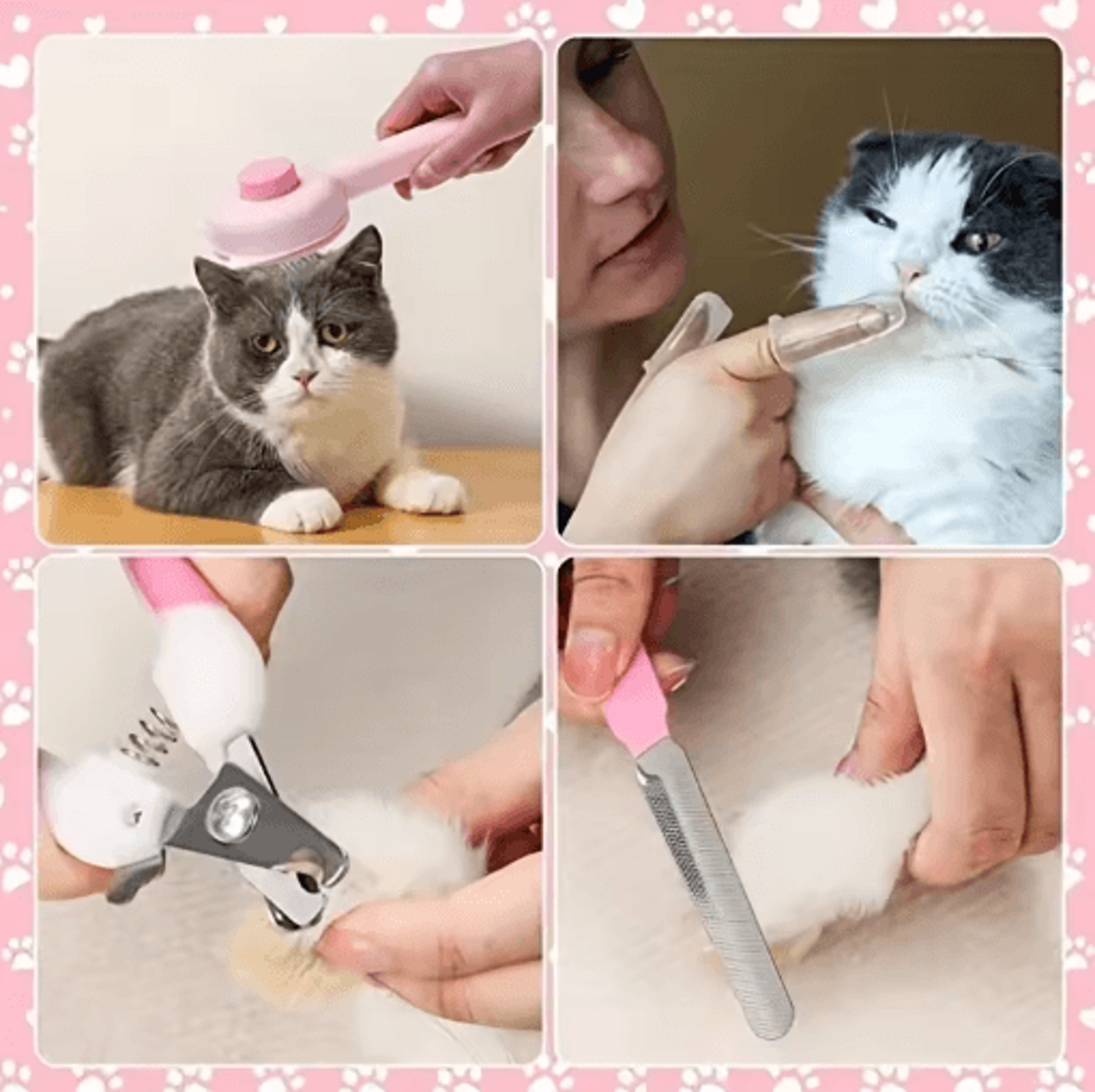 8PCS Pet Grooming  Self Cleaning Beauty Kit For Cats  Dogs 3