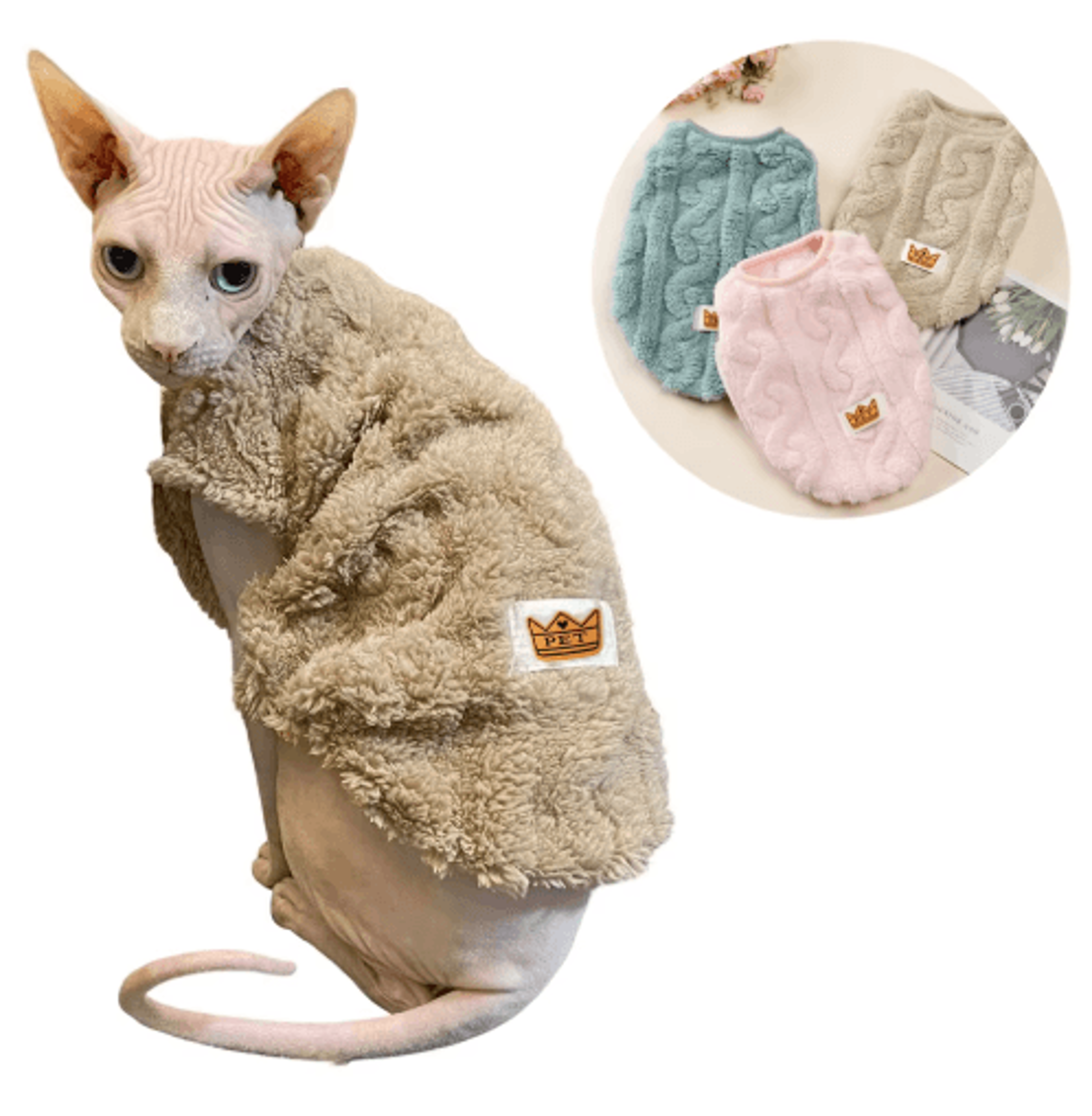 Soft Fleece Pullover Sweatshirt For Cats  Small Dogs 0