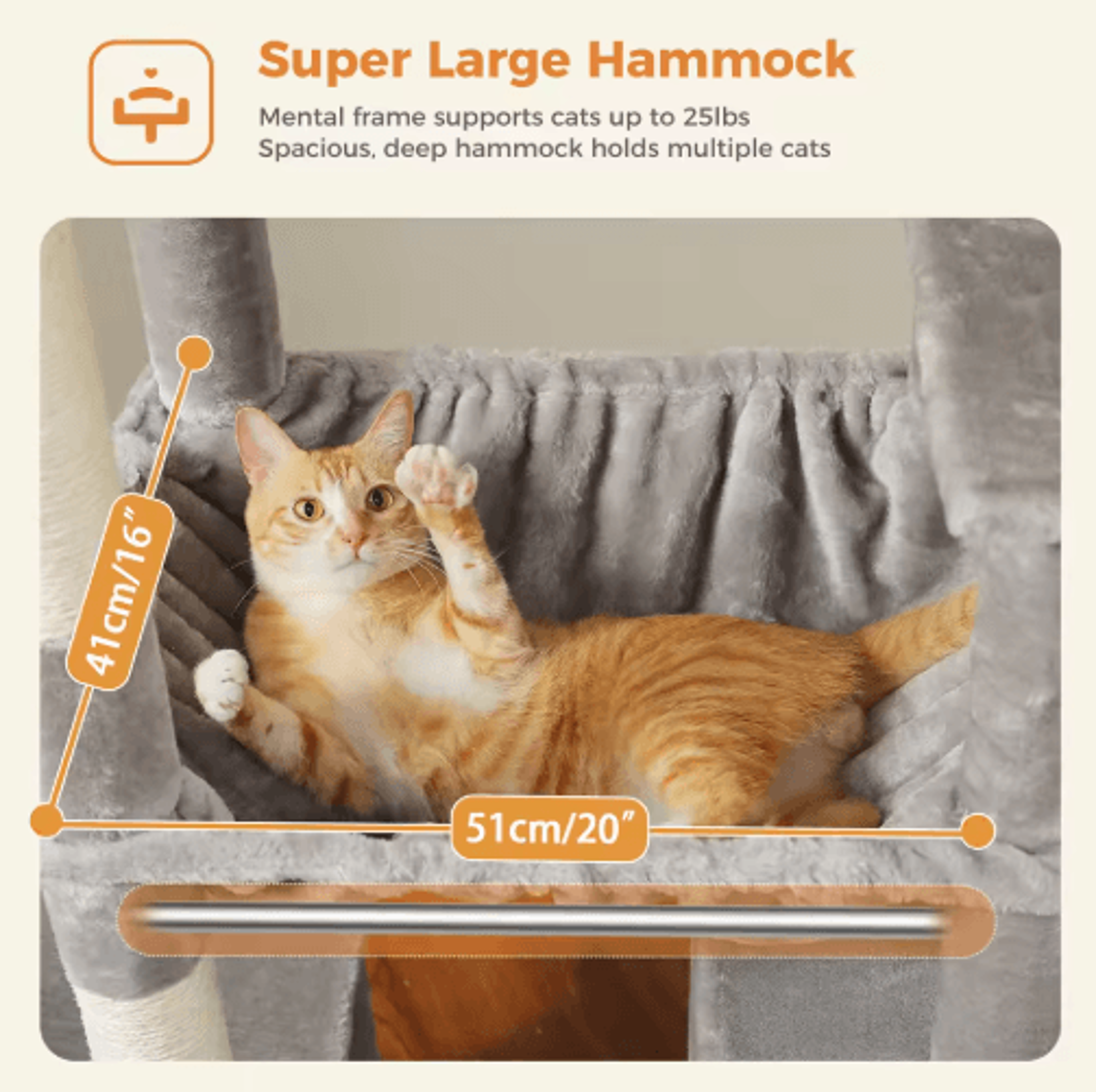 MultiLevel Cat Tree Tower With Large Condo Beds  Scratching Posts 6