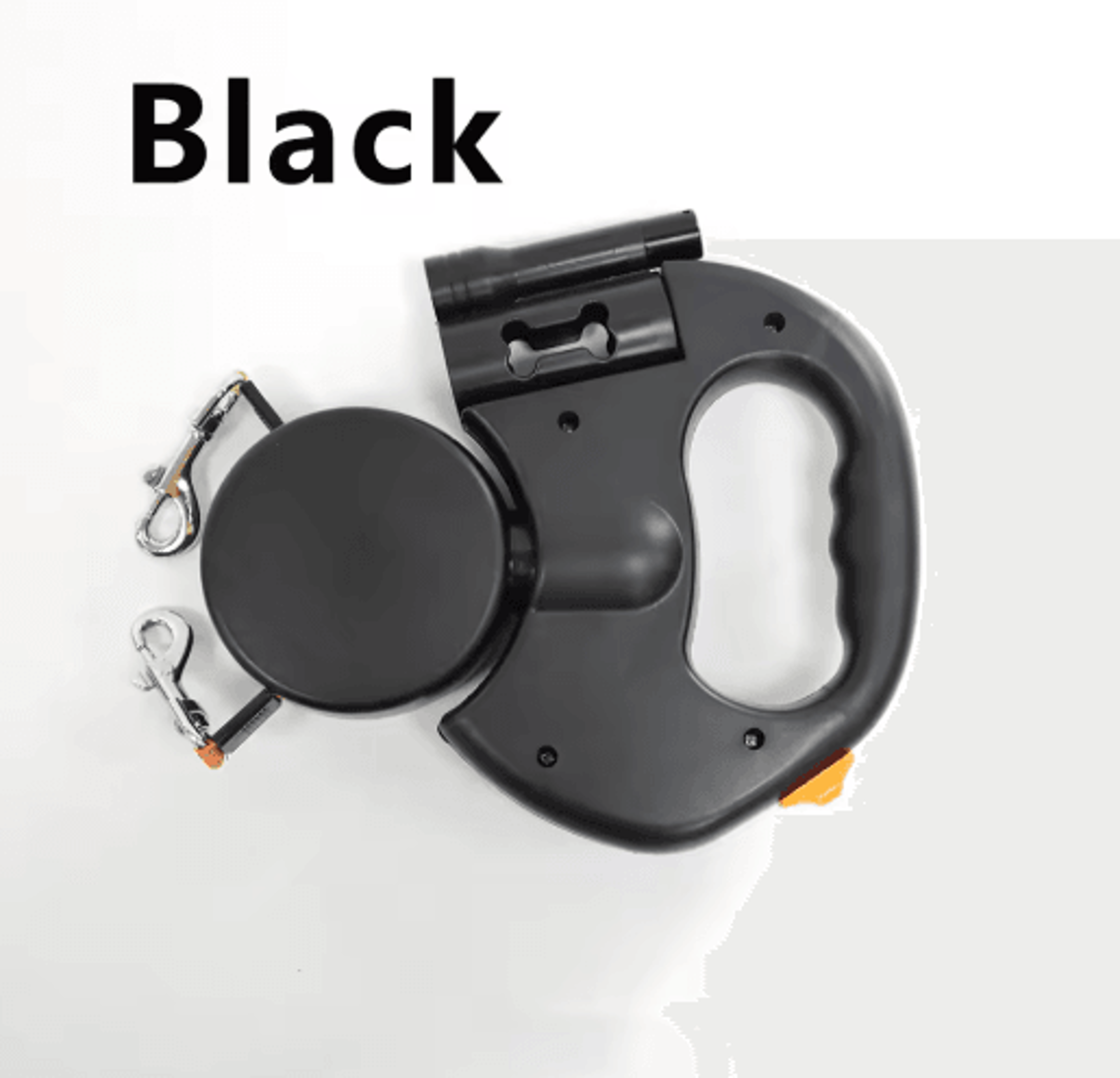 3M Double Retractable Dog Leash With LED Flashlight  Waste Bag Holder 3
