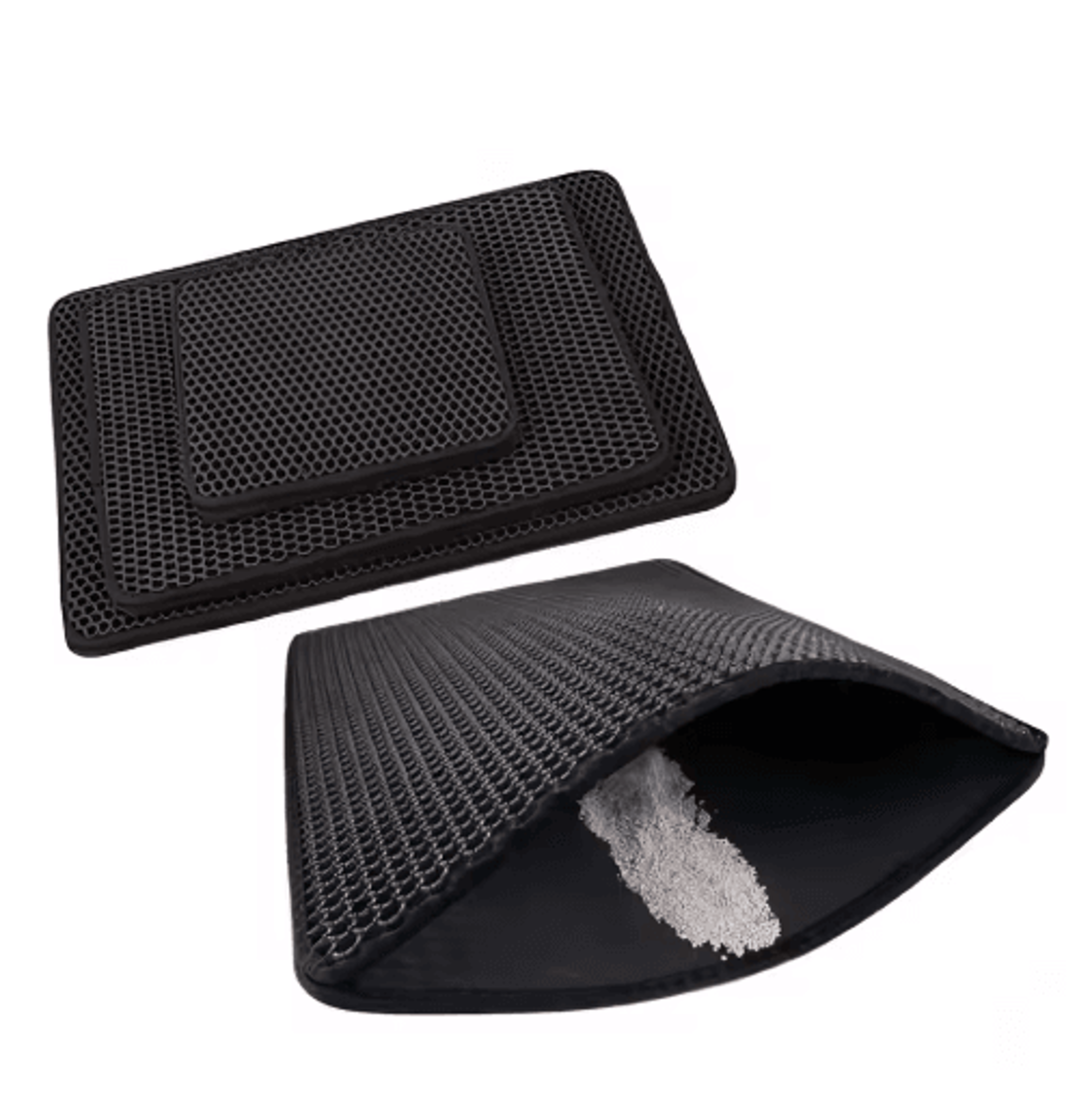 TrapGuard DoubleLayer Waterproof Cat Litter Mat Washable Sand Trapping Pad 6