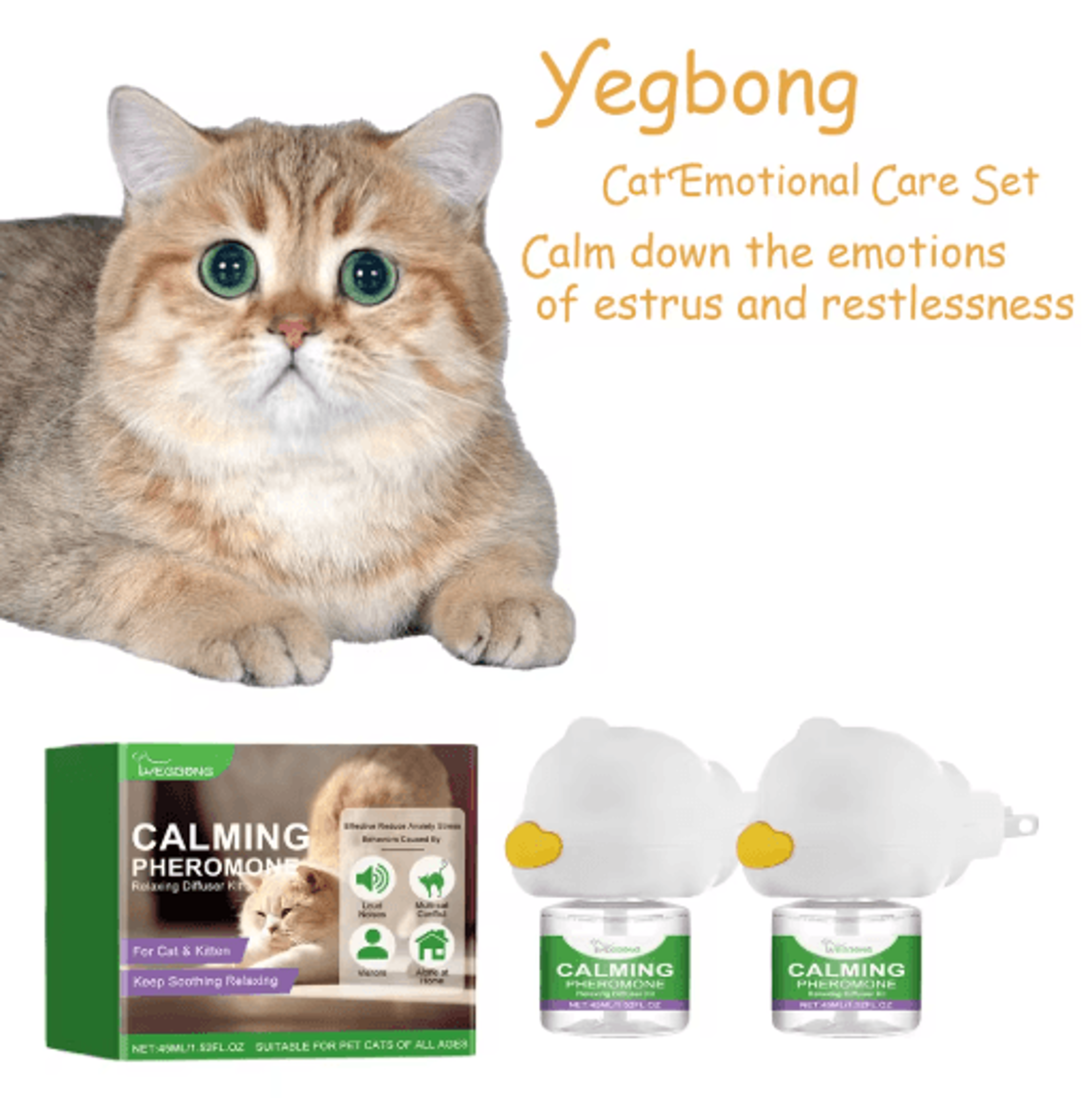 CalmWhis Cat Calming Diffuser Plug In Pheromone Relaxant For Stress Relief 0