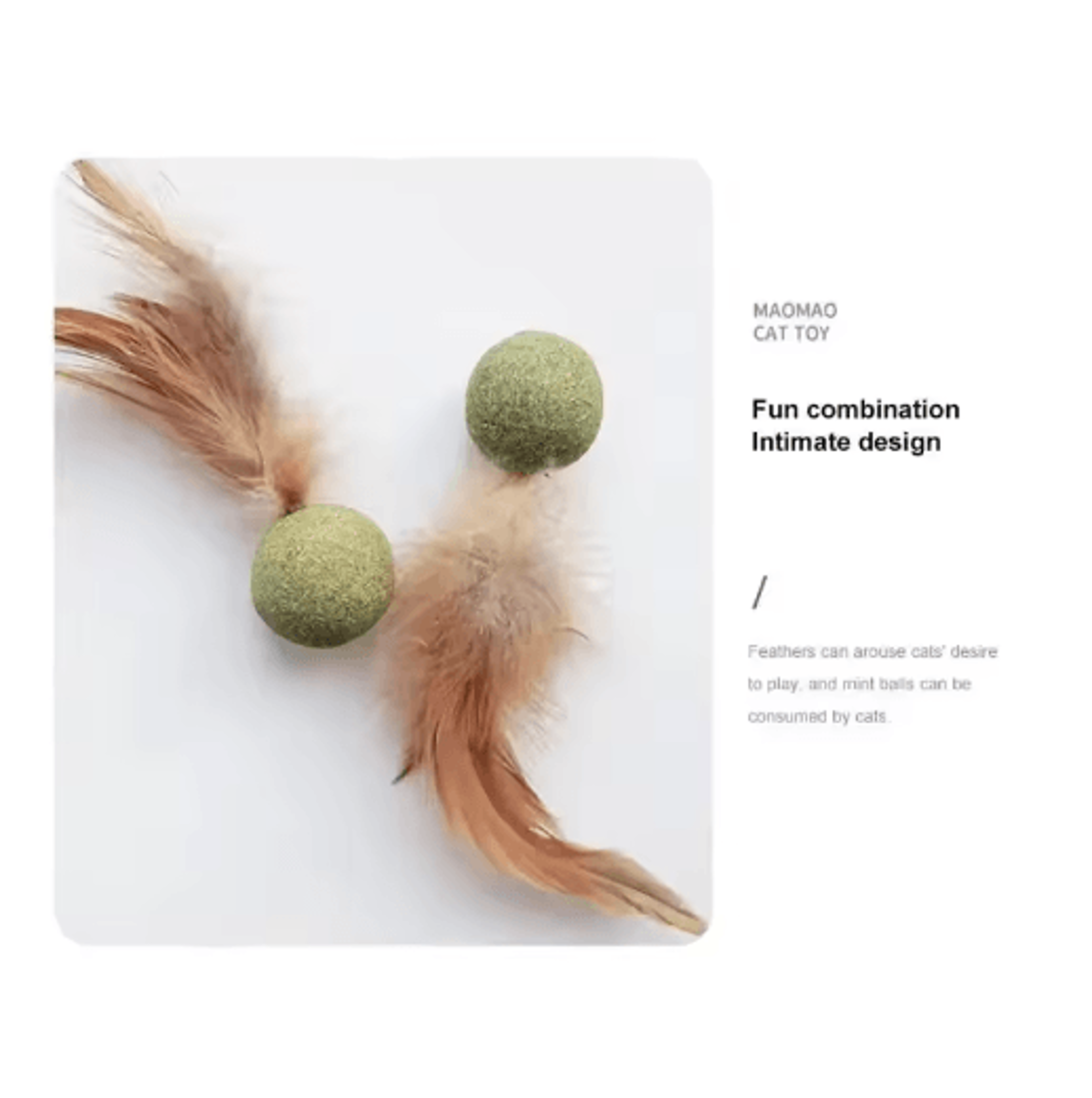 MintyPaws Edible Catnip Ball Toy Interactive Dental  Chasing Treat For Cats 7