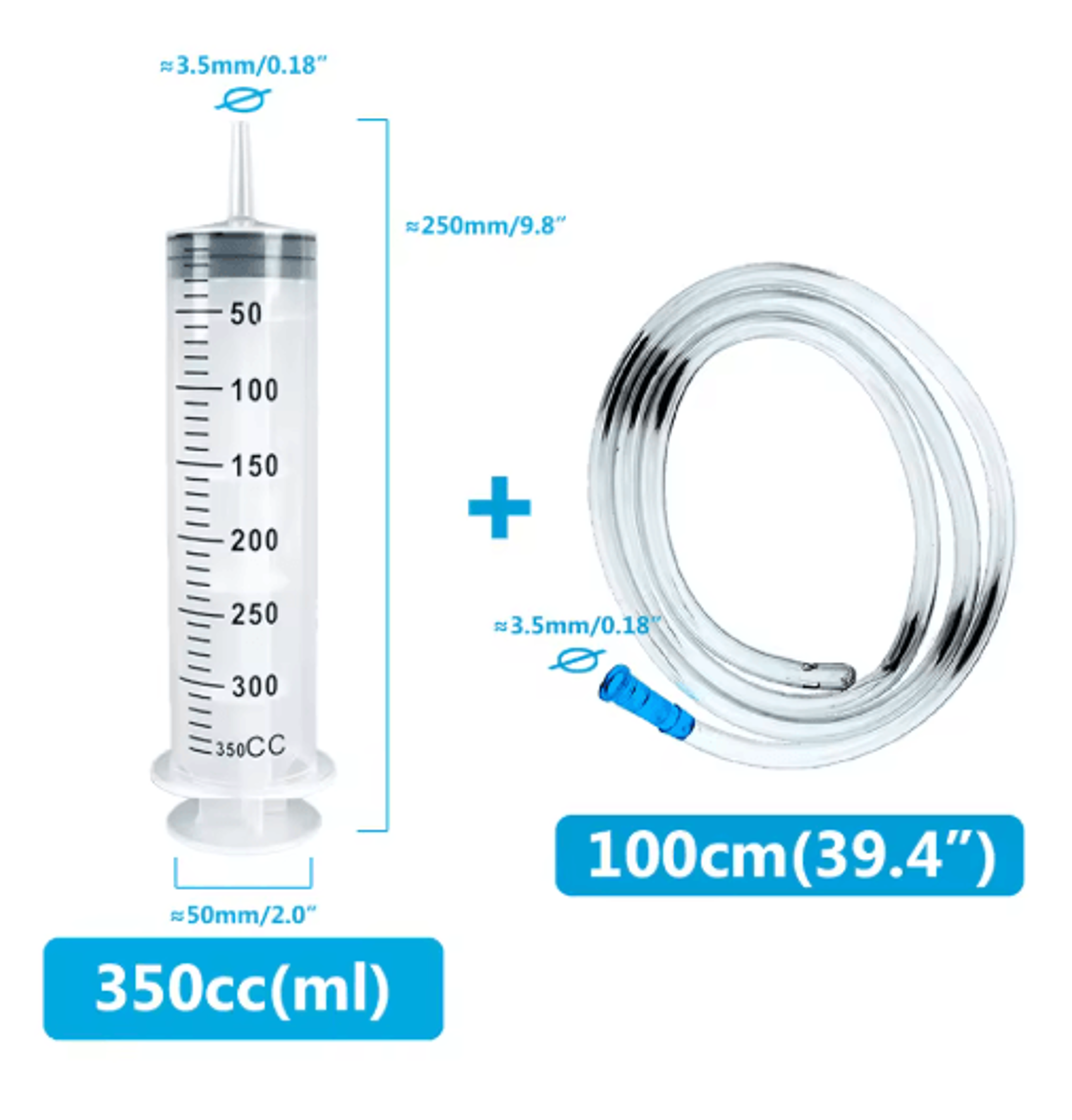 Flow Master Large Capacity Feeding Syringe Kit With Hose  MultiPurpose Pet Care Injector 1