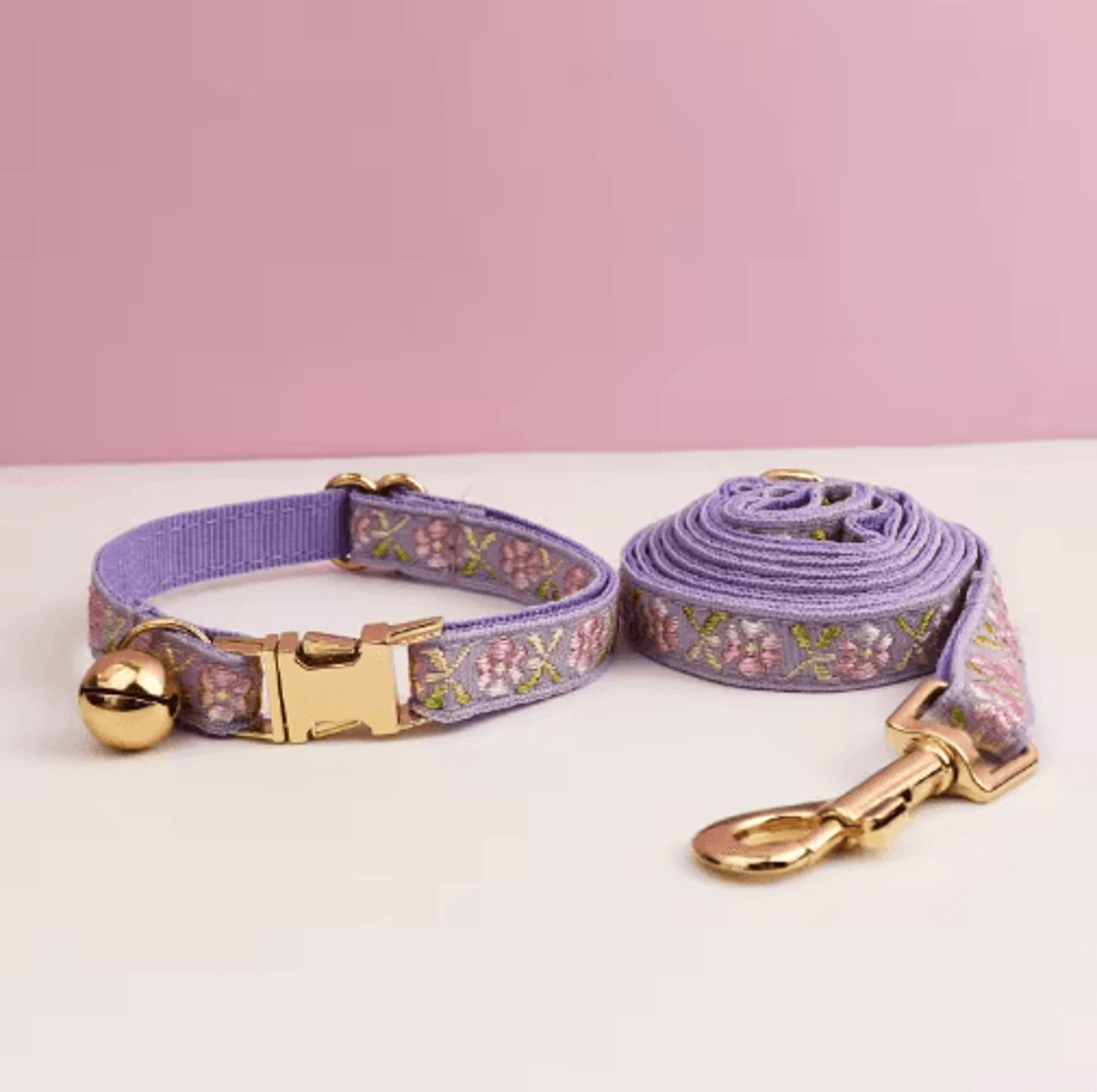 Charm Paws Personalized Cat Collar  Leash Set With Bell And Engraved Name Tag 8
