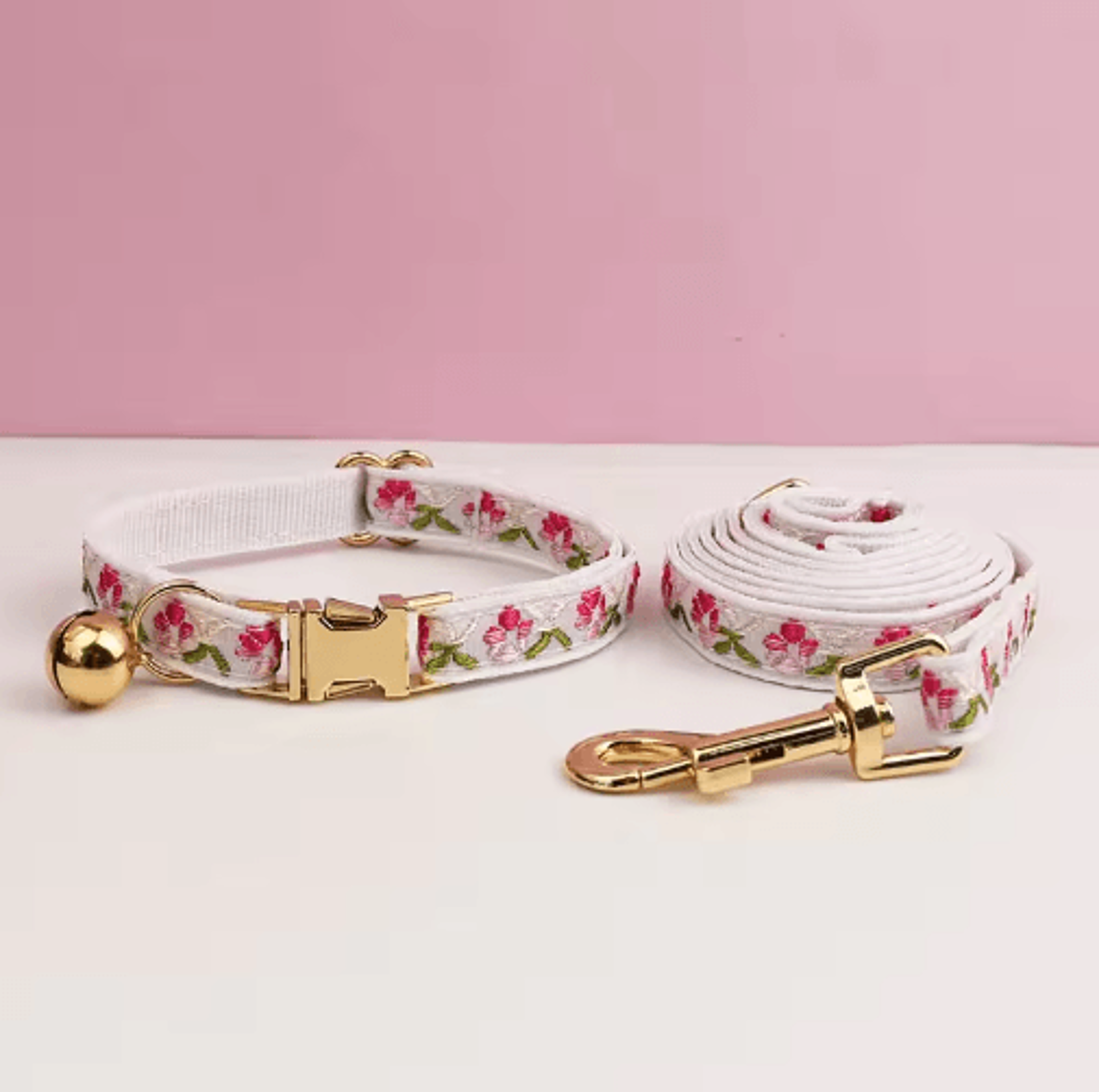 Charm Paws Personalized Cat Collar  Leash Set With Bell And Engraved Name Tag 22