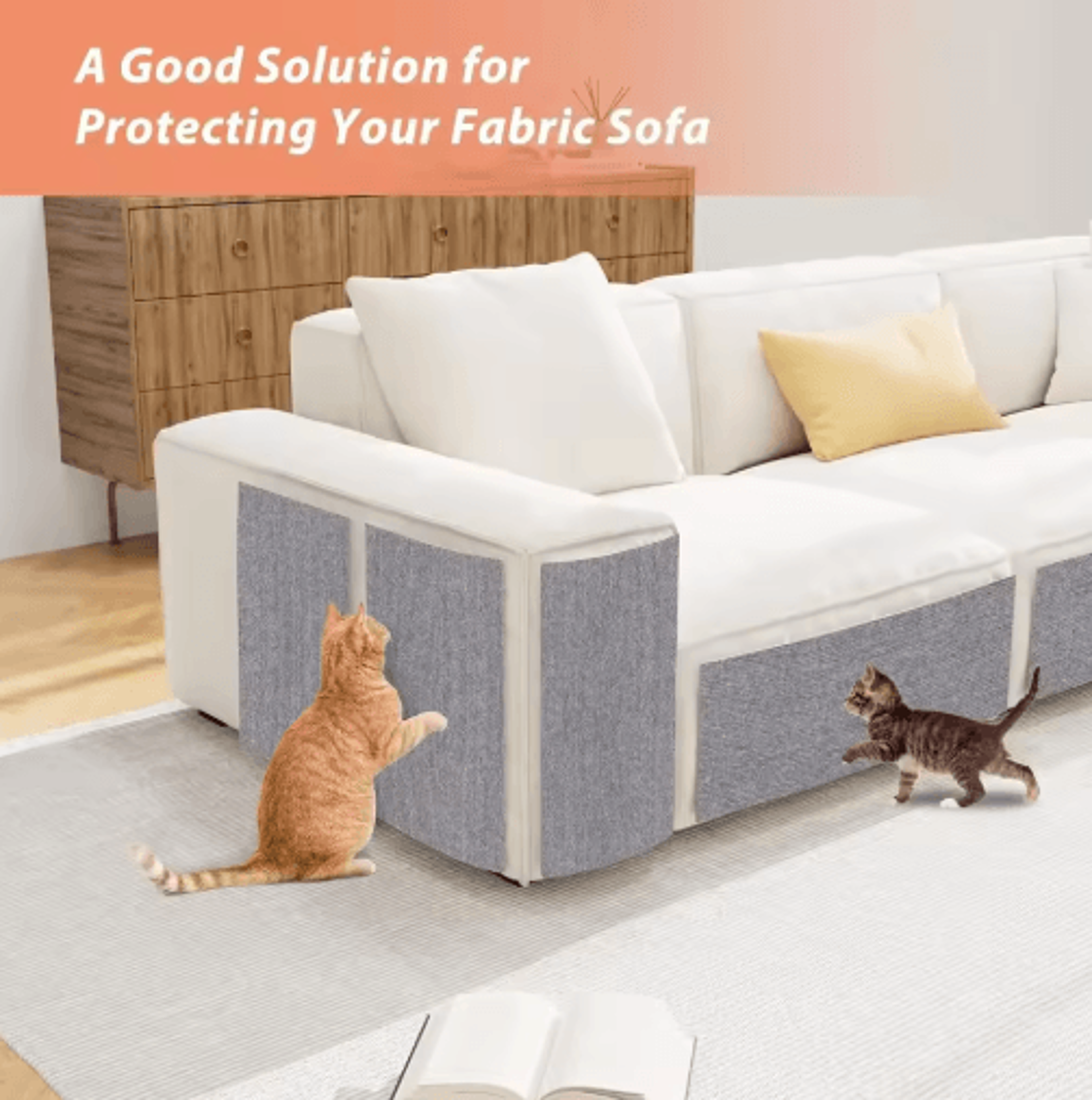 ScratchShield SelfAdhesive Cat Scratch Sofa Protector  Climbing Mat 9