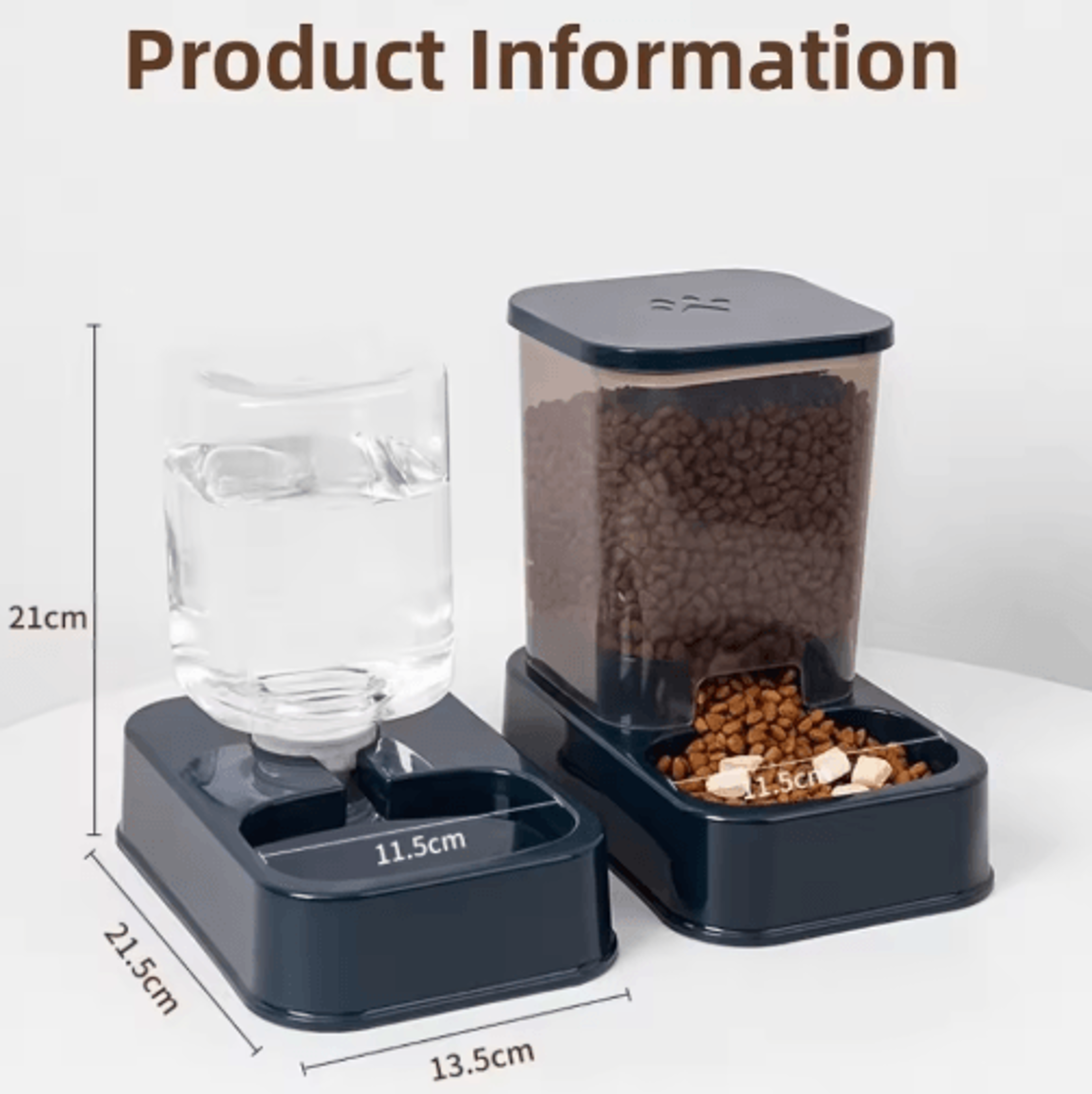 Automatic Pet Feeder  Water Dispenser Set  Large Capacity Food And Water Station For Cats  Dogs 7