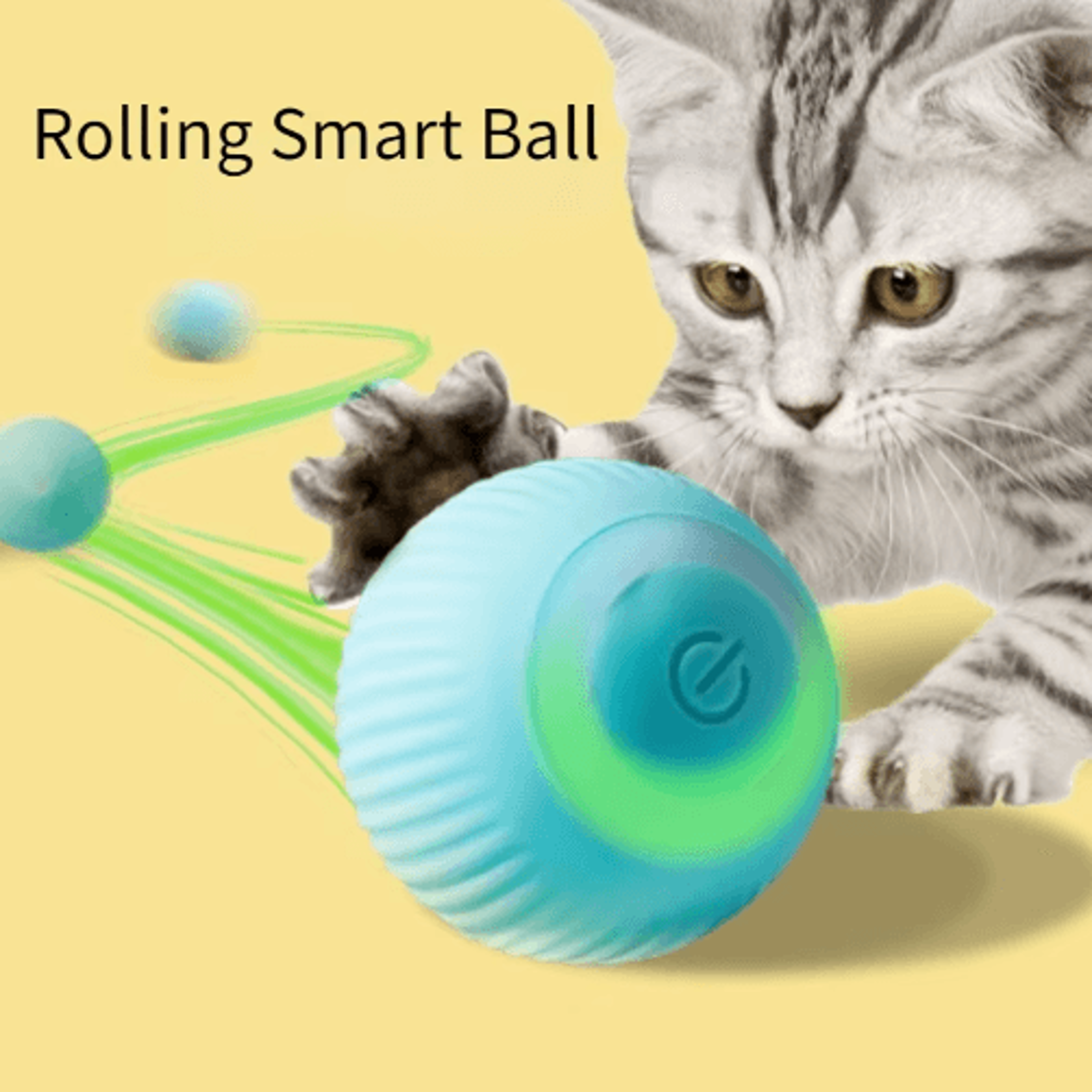 Smart Automatic Rolling Cat Toy Ball  Interactive SelfMoving Toy For Indoor Cats 0