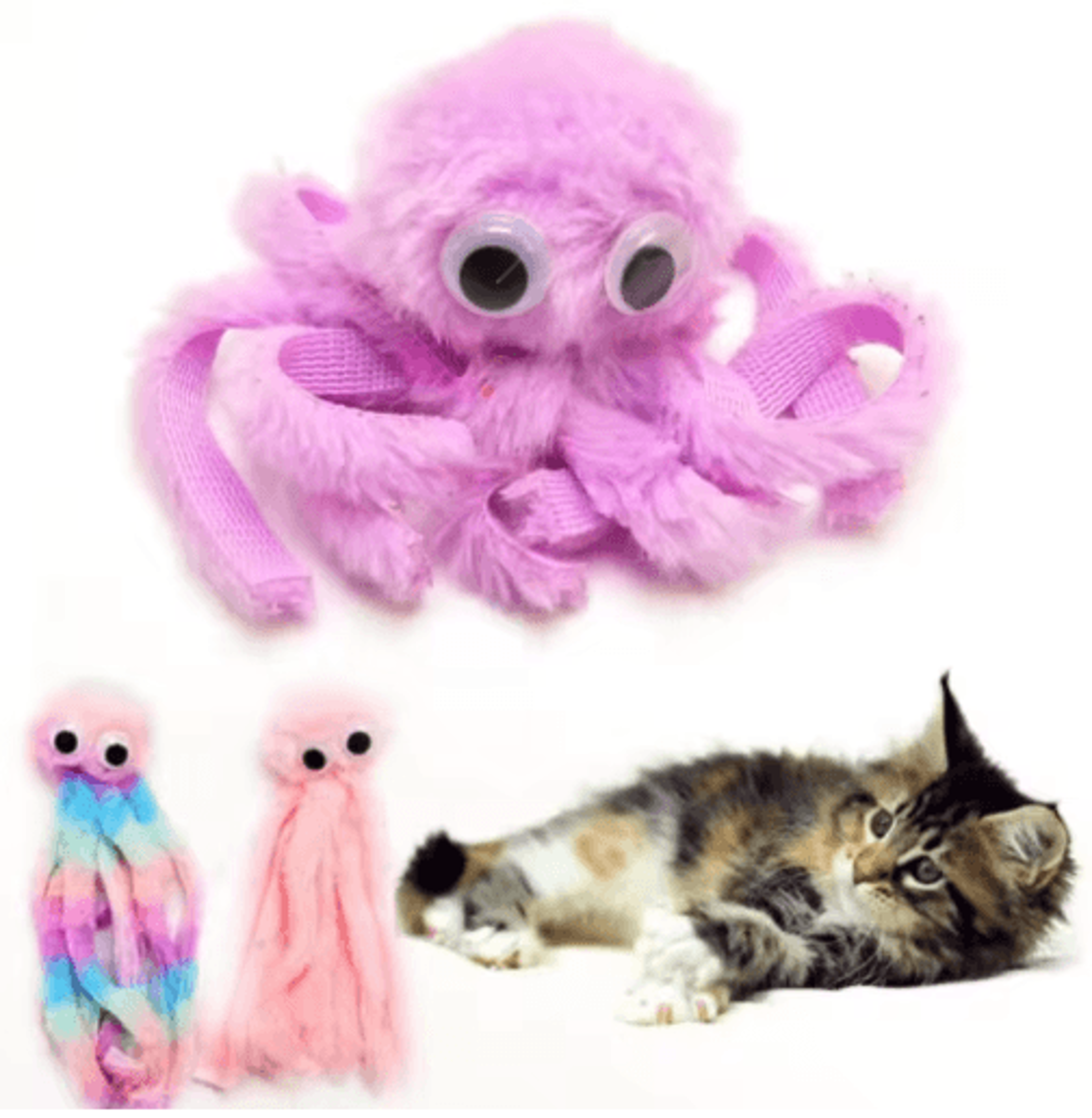 Plush Octopus Cat Toy With Catnip Interactive Soothing Kitty Toy For Cats 0