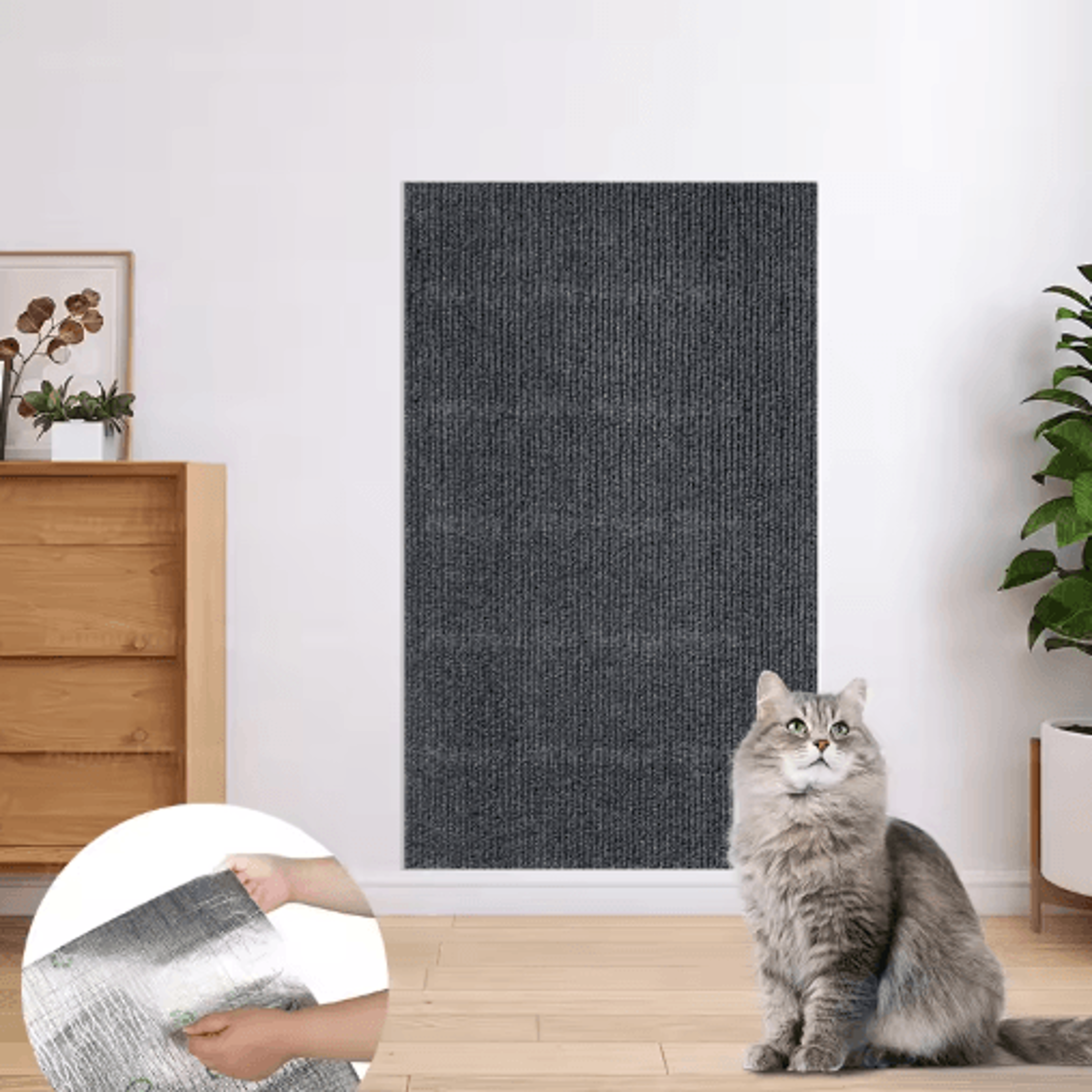SelfAdhesive Cat Scratch Protector Mat  Freeform Furniture Protection Carpet For Cats 5