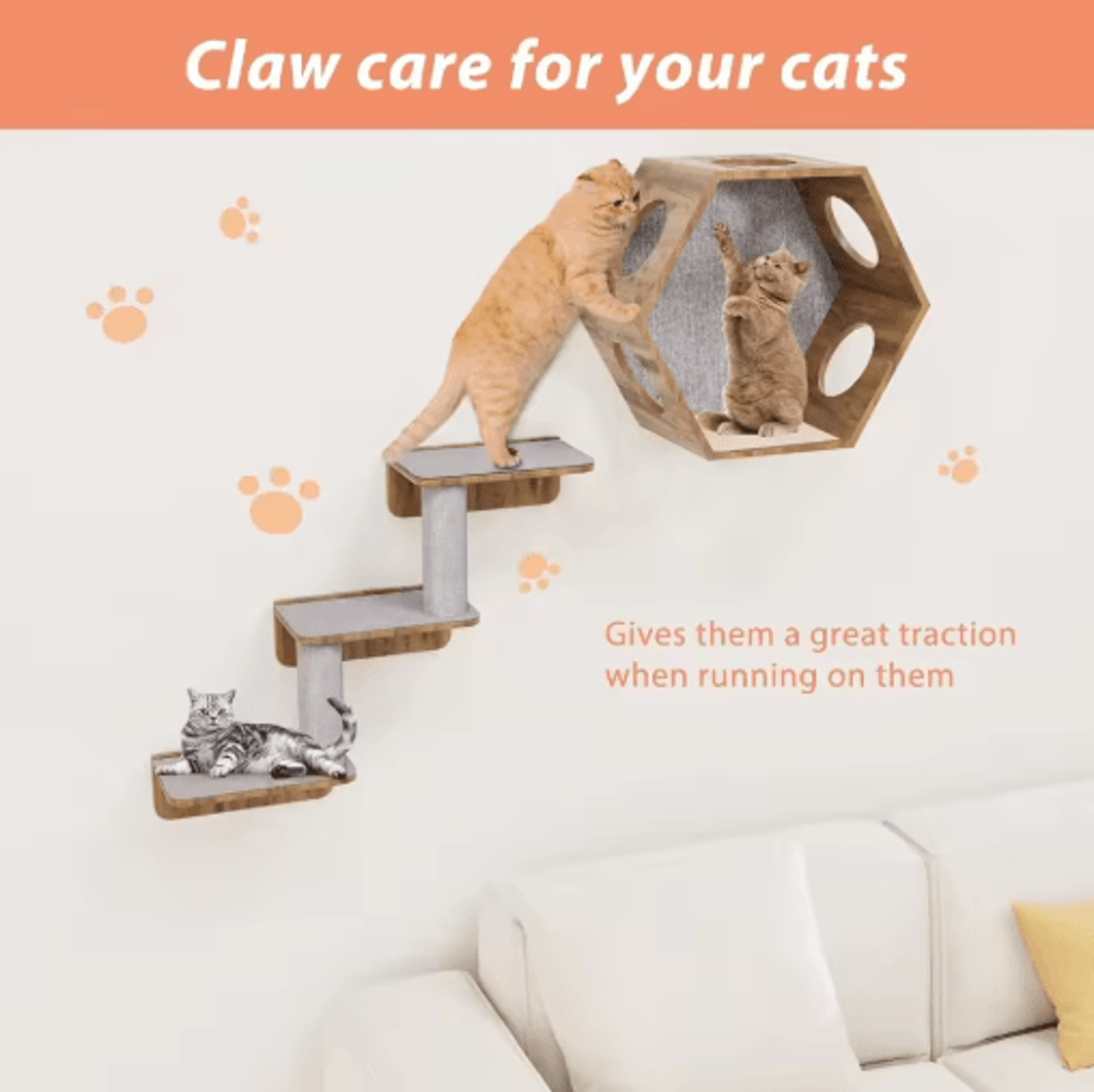 SelfAdhesive Cat Scratch Protector Mat  Freeform Furniture Protection Carpet For Cats 10