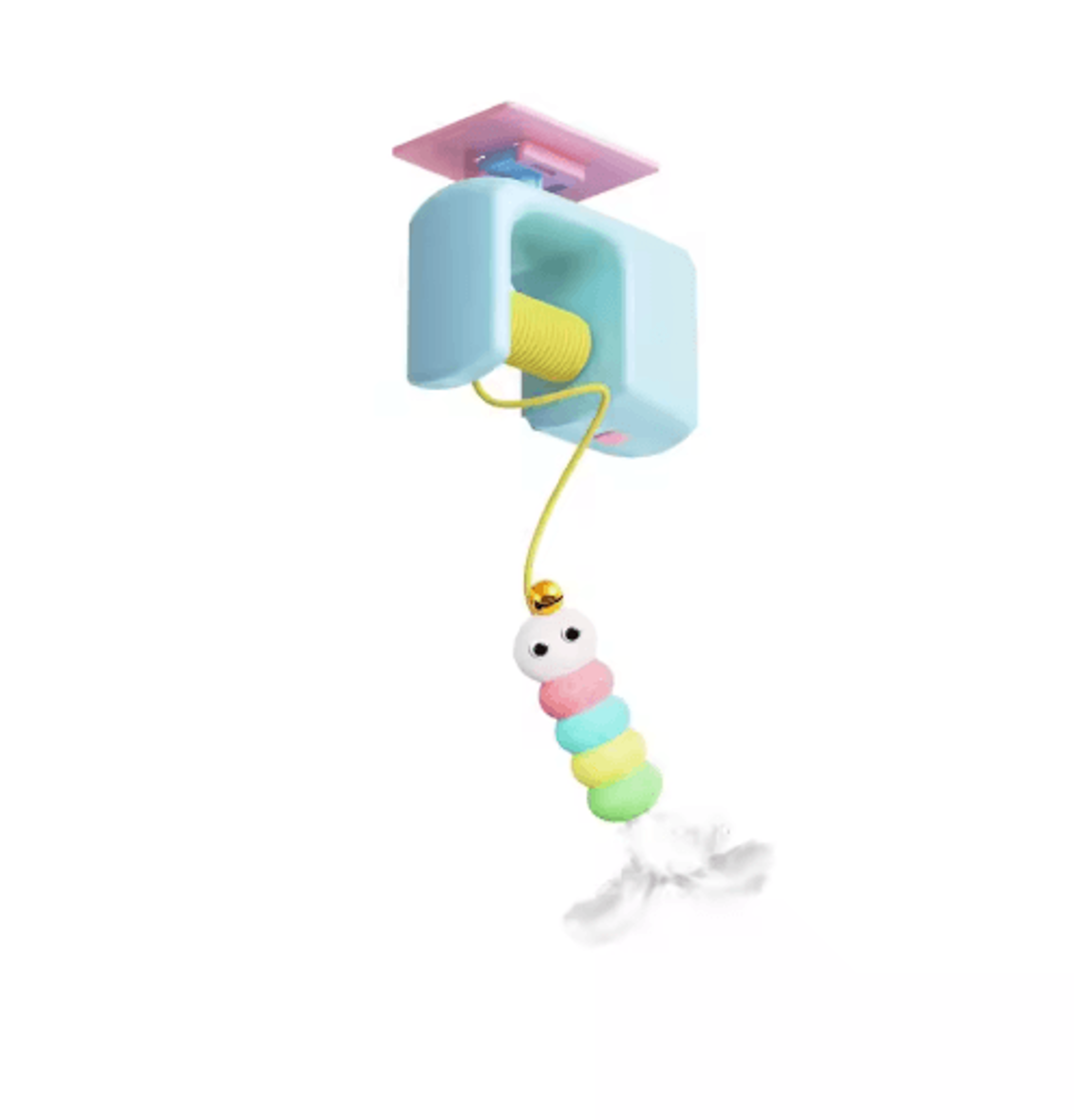 Smart Hanging Door Cat Toy  Automatic Swing Feather Teaser With Dual Ropes 1