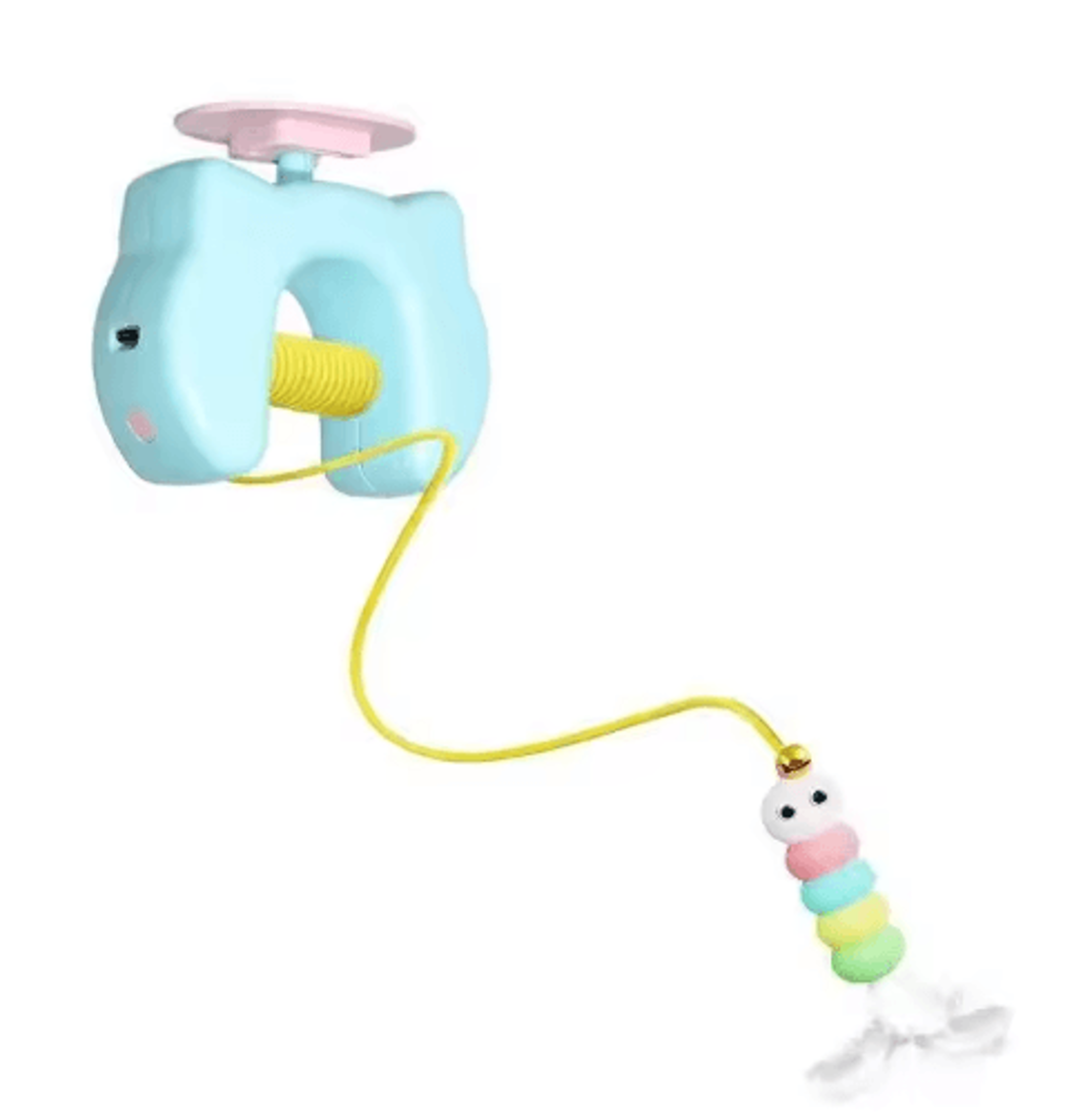 Smart Hanging Door Cat Toy  Automatic Swing Feather Teaser With Dual Ropes 4