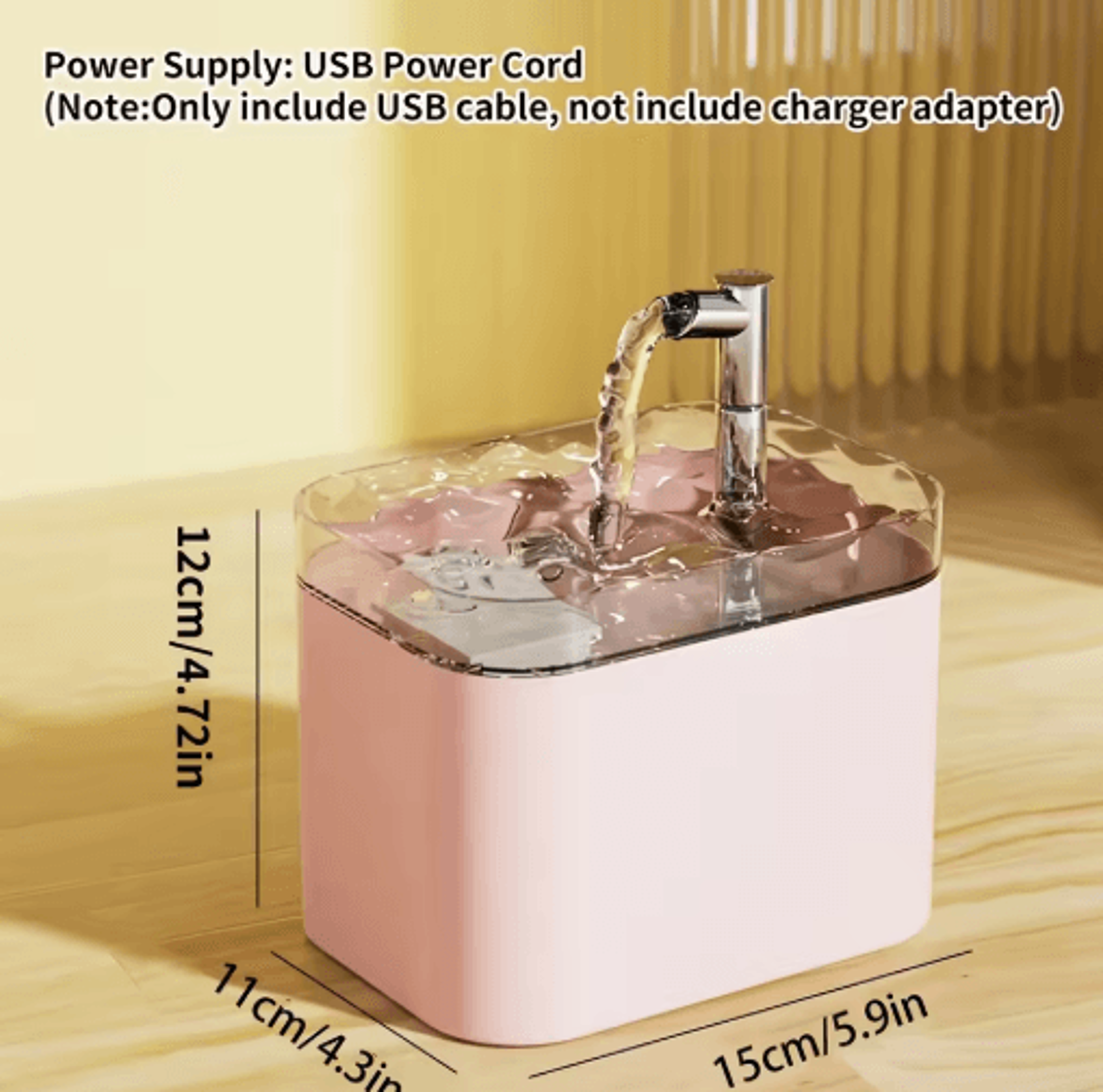 15L Automatic Cat Water Fountain  Circulating Flow Pet Water Dispenser For Cats  Dogs 9