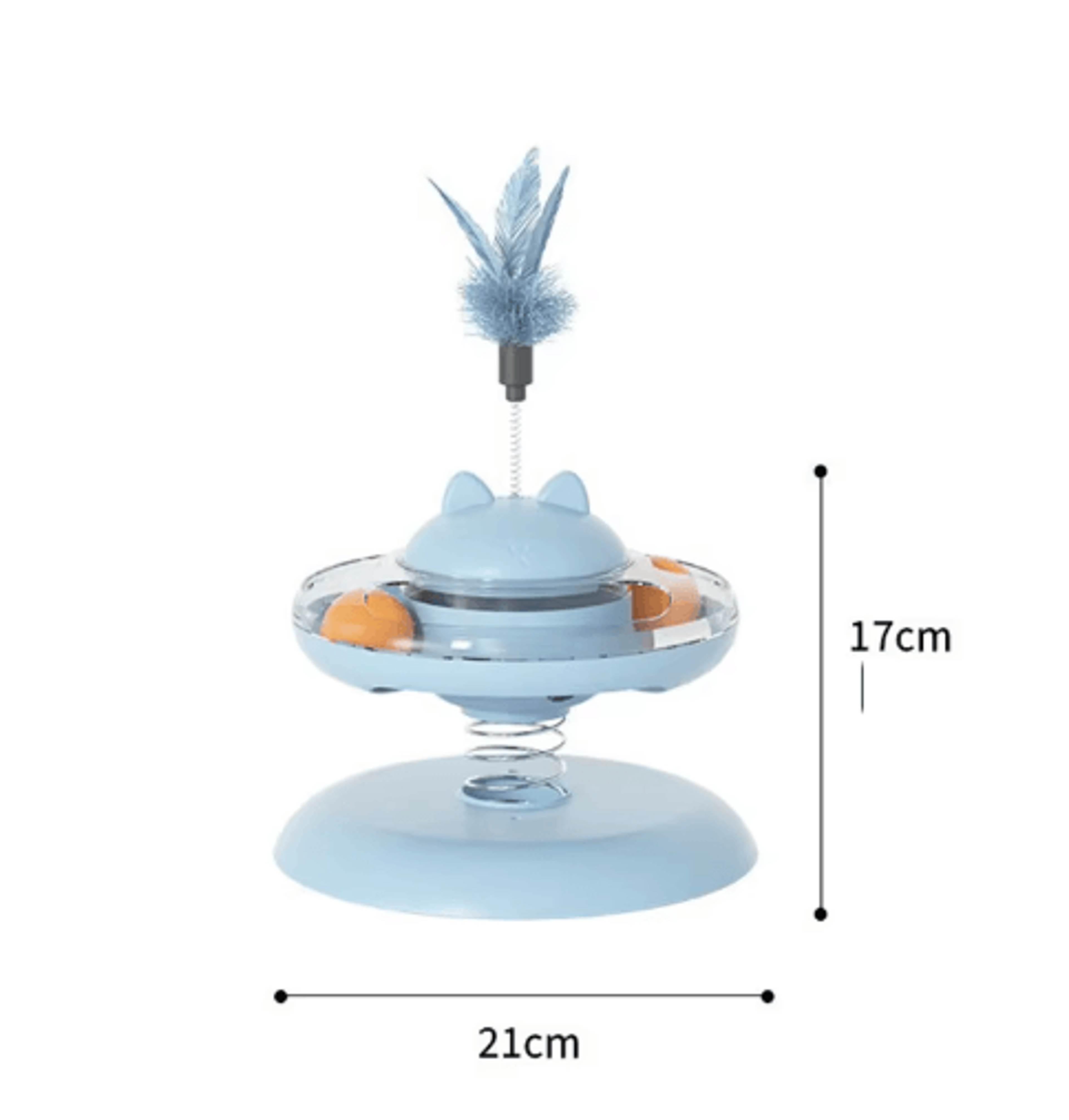 Interactive Cat Play Disc  Food Dispensing Track Ball  Teaser Toy For Cats 4