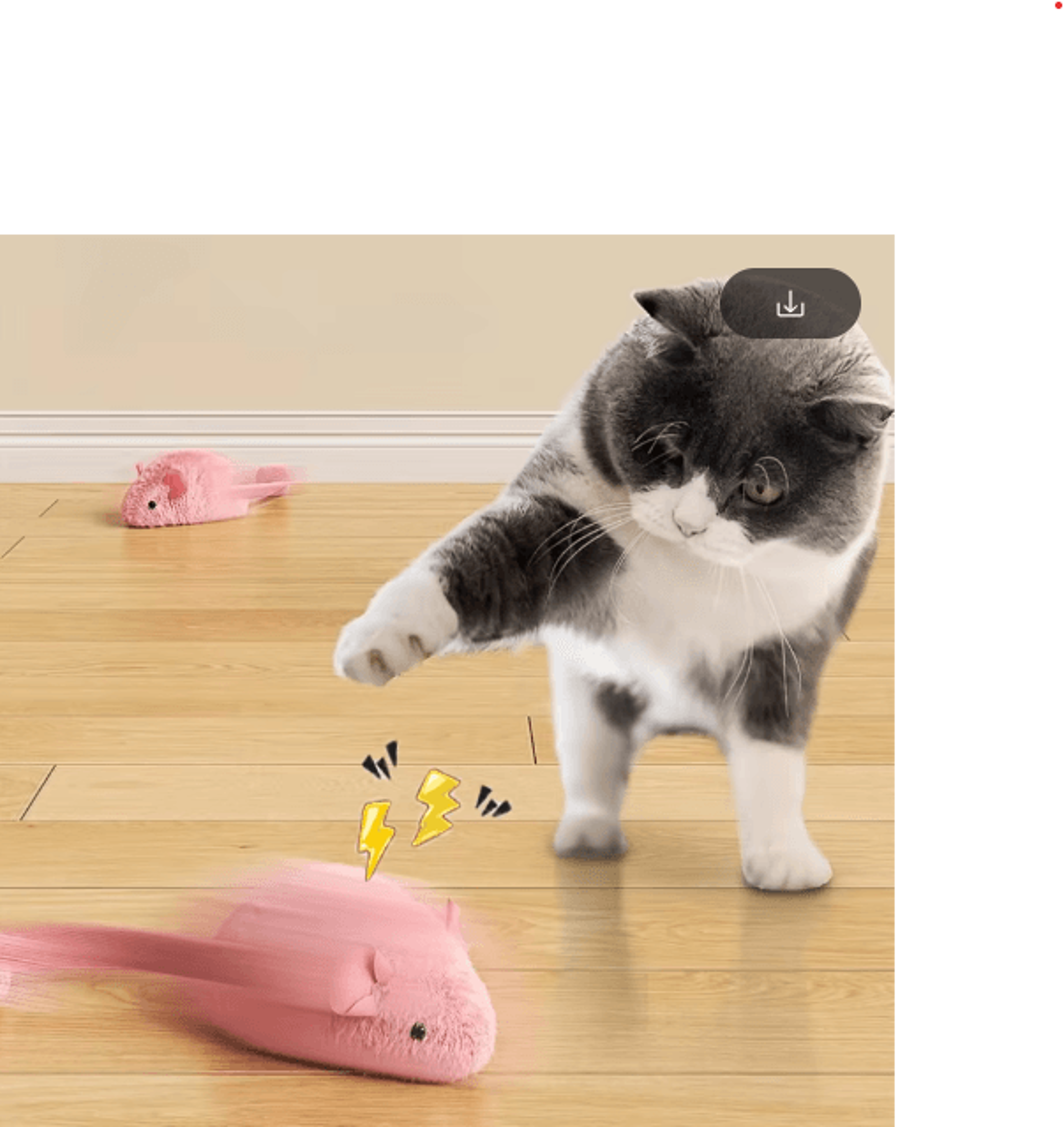 Interactive Plush Mouse Cat Toy Luminous Chew  Hunting Toy For Indoor Cats 4