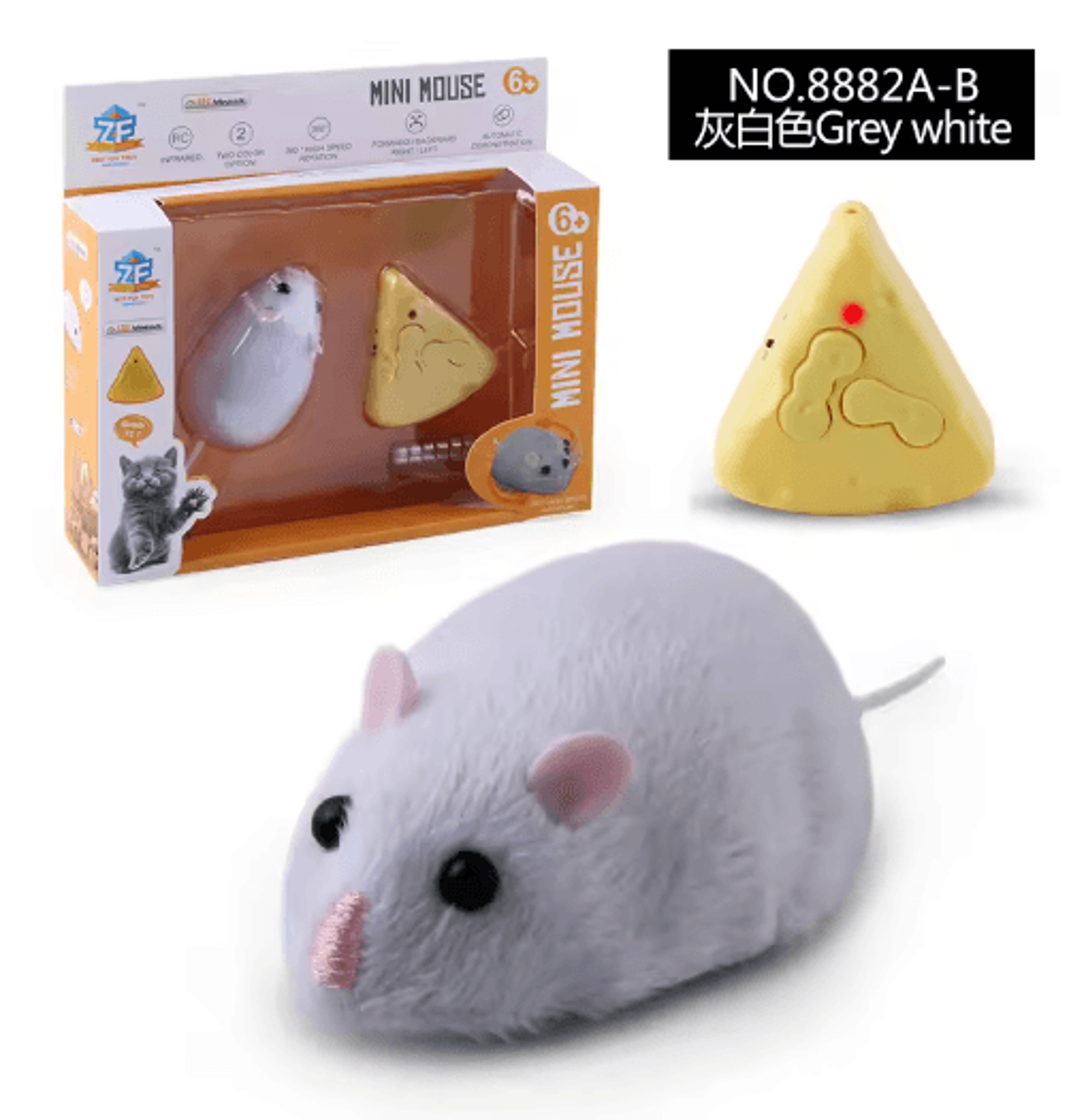 RC Mouse Cat Toy Infrared Remote Control Moving Rat Toy For Interactive Pet Play 1