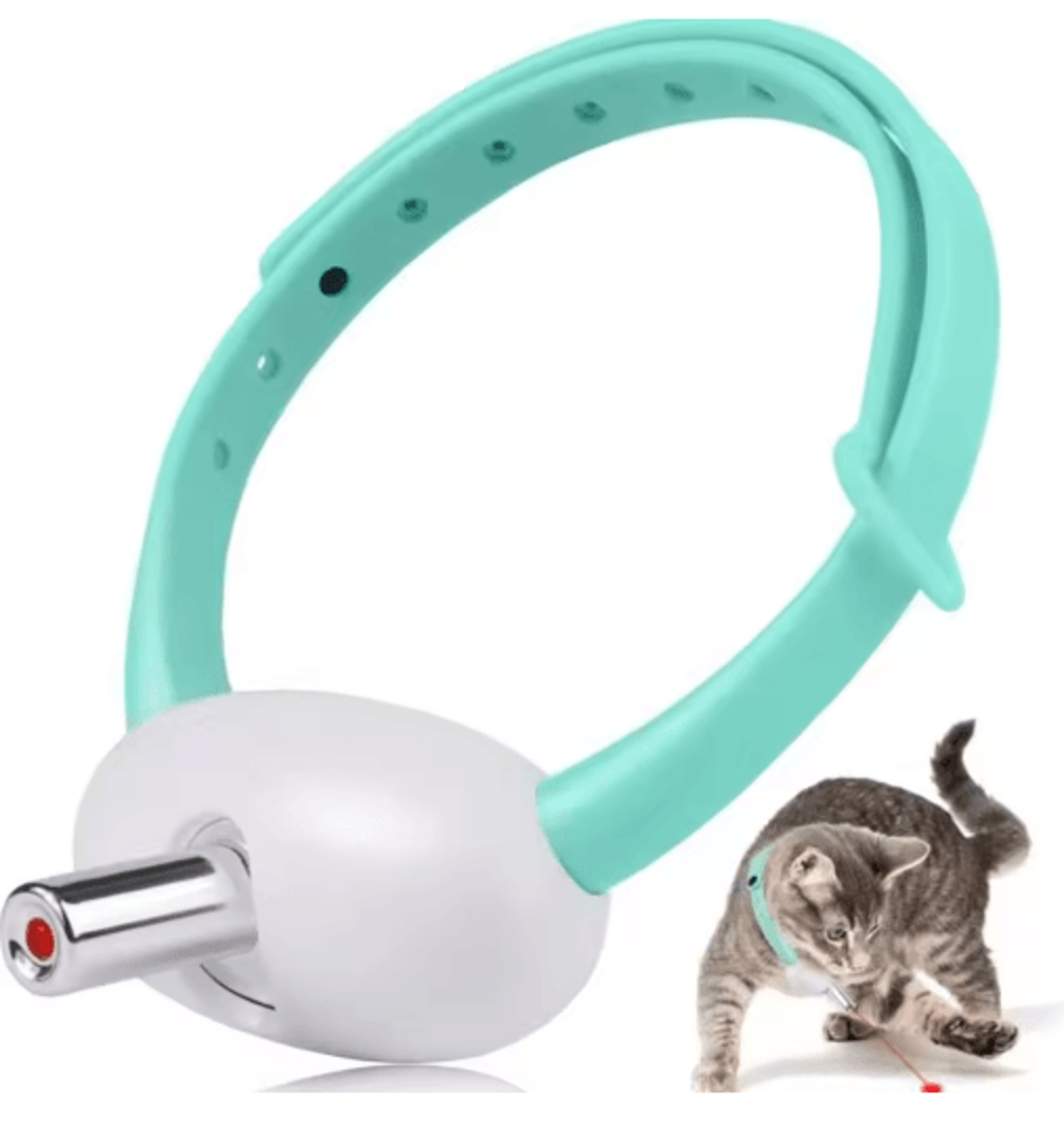 Automatic Cat Laser Toy Collar With Intelligent LED Light 0