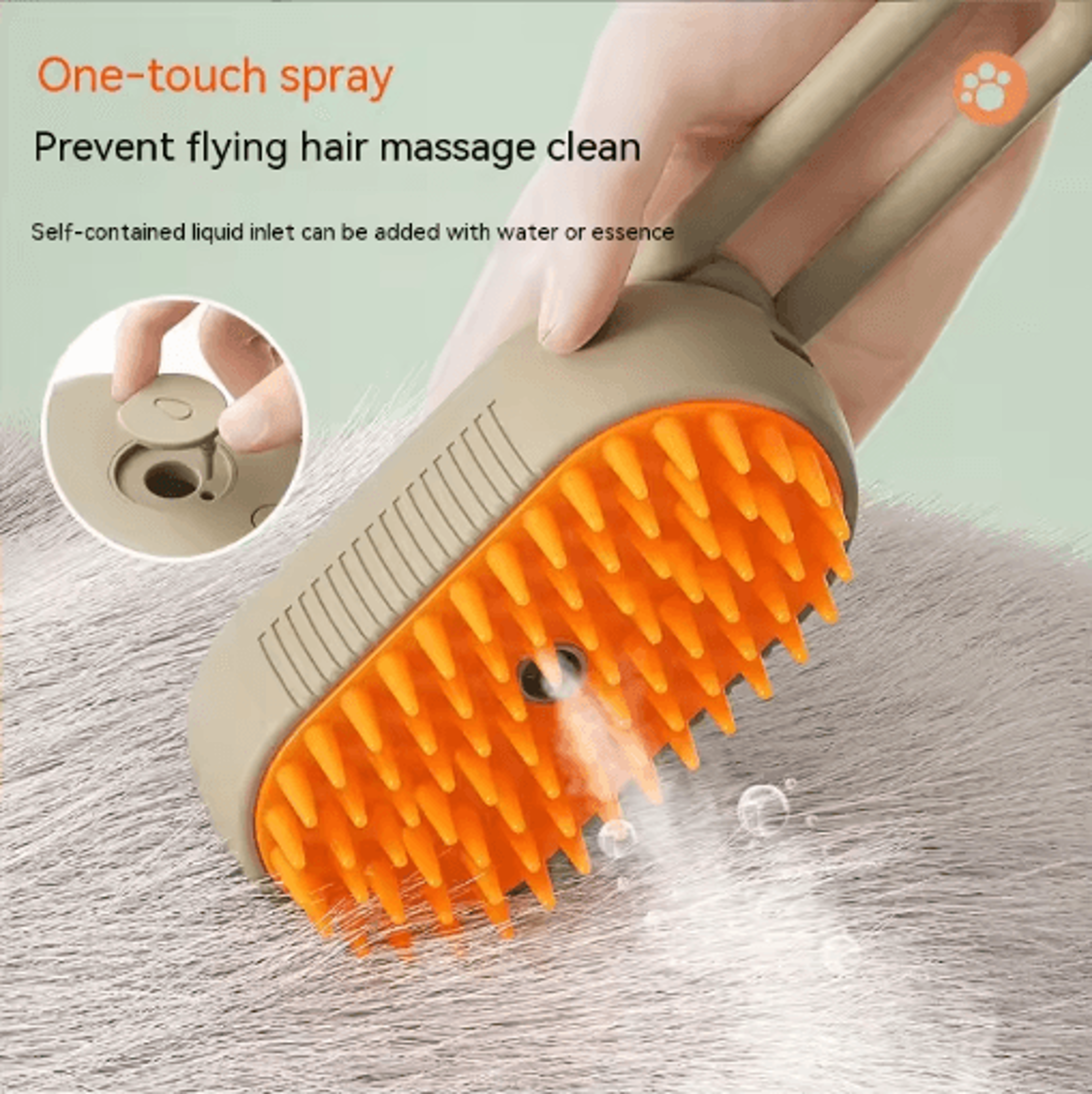 Electric Pet Spray Comb For Cats  Dogs With Self Cleaning Massage Brush 0