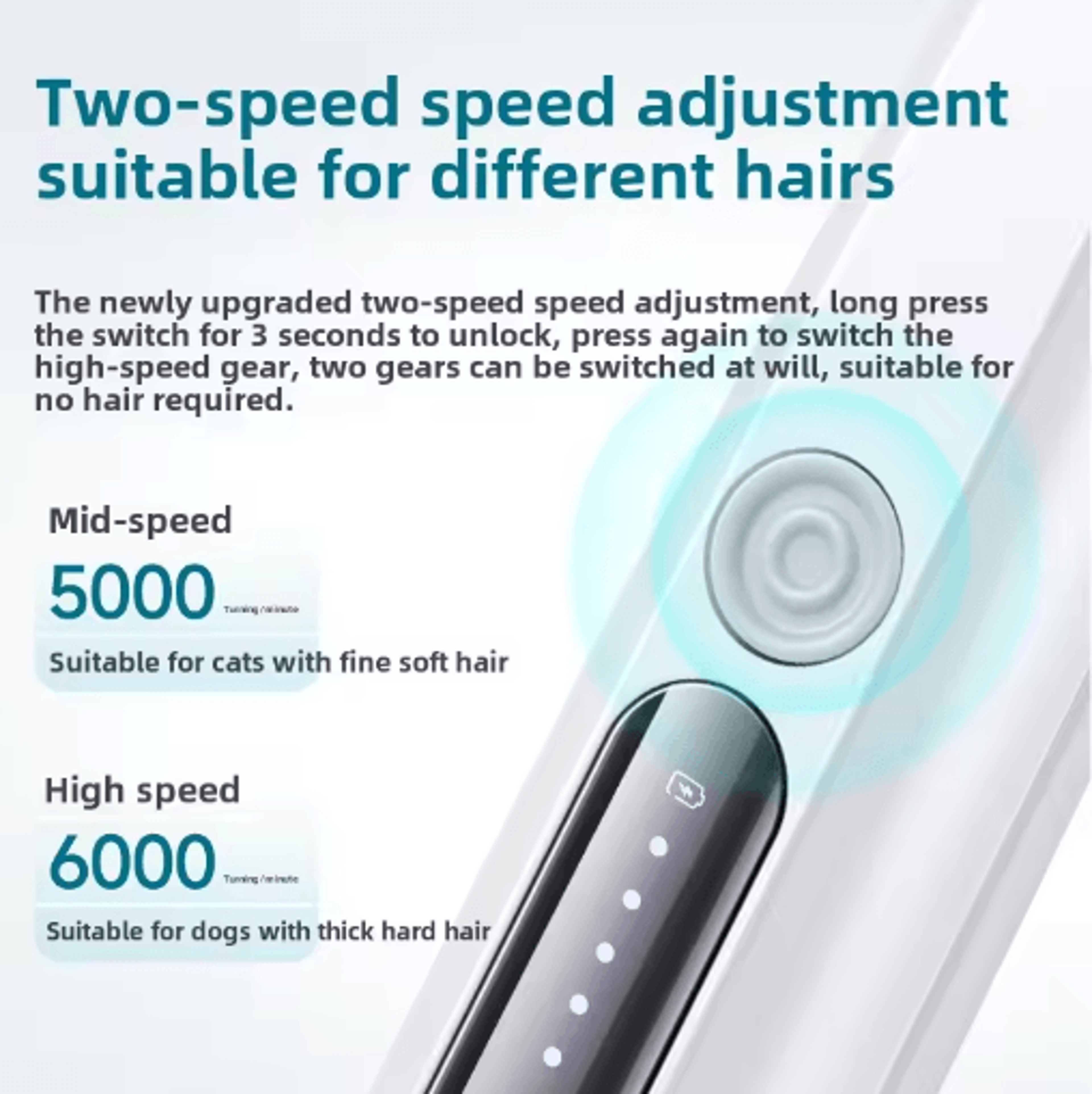 Waterproof Pet Shaver Electric Paw Trimmer For Cats  Dogs 6