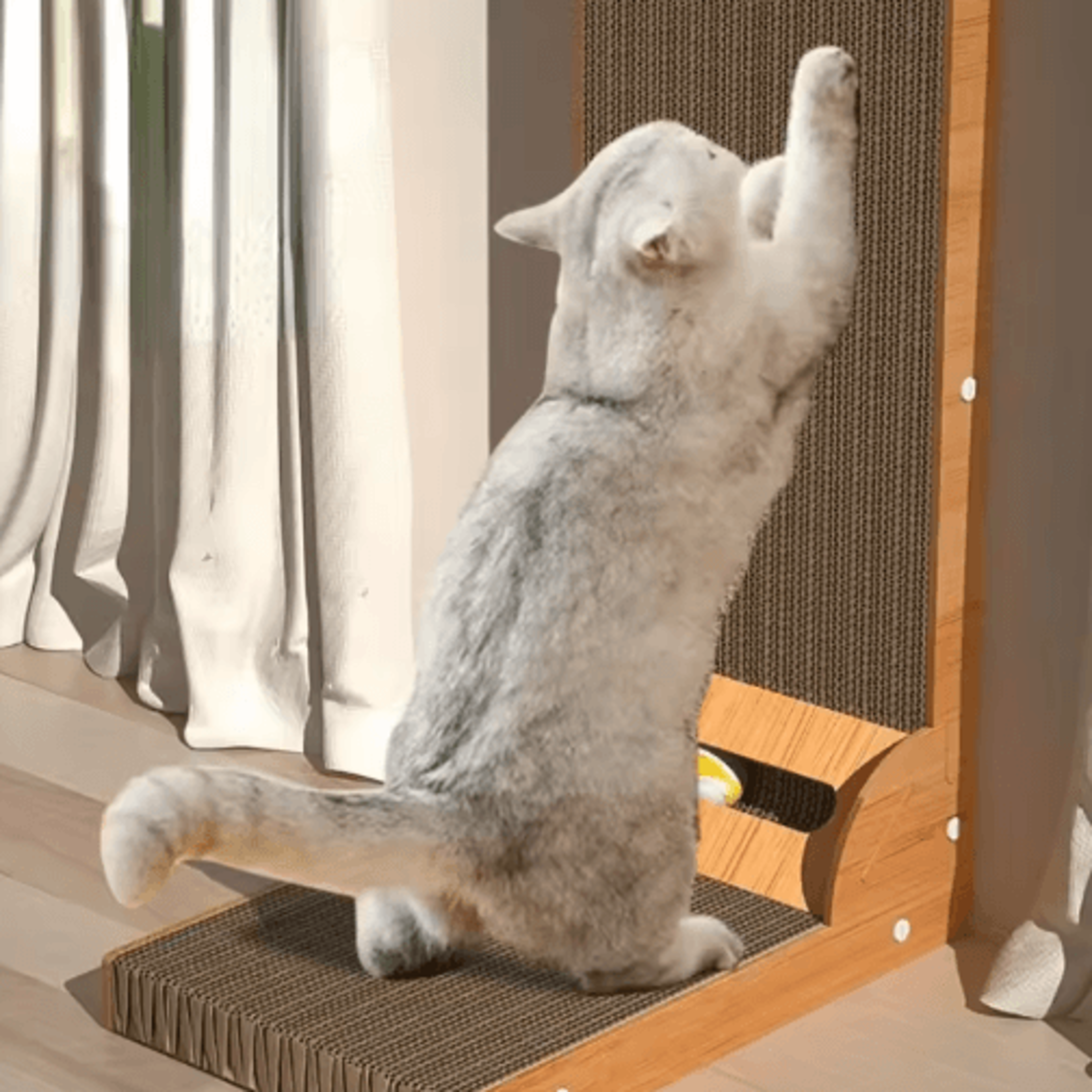 Detachable Wooden Cat Scratching Post  Claw Grinding Toy  Furniture Protector 6