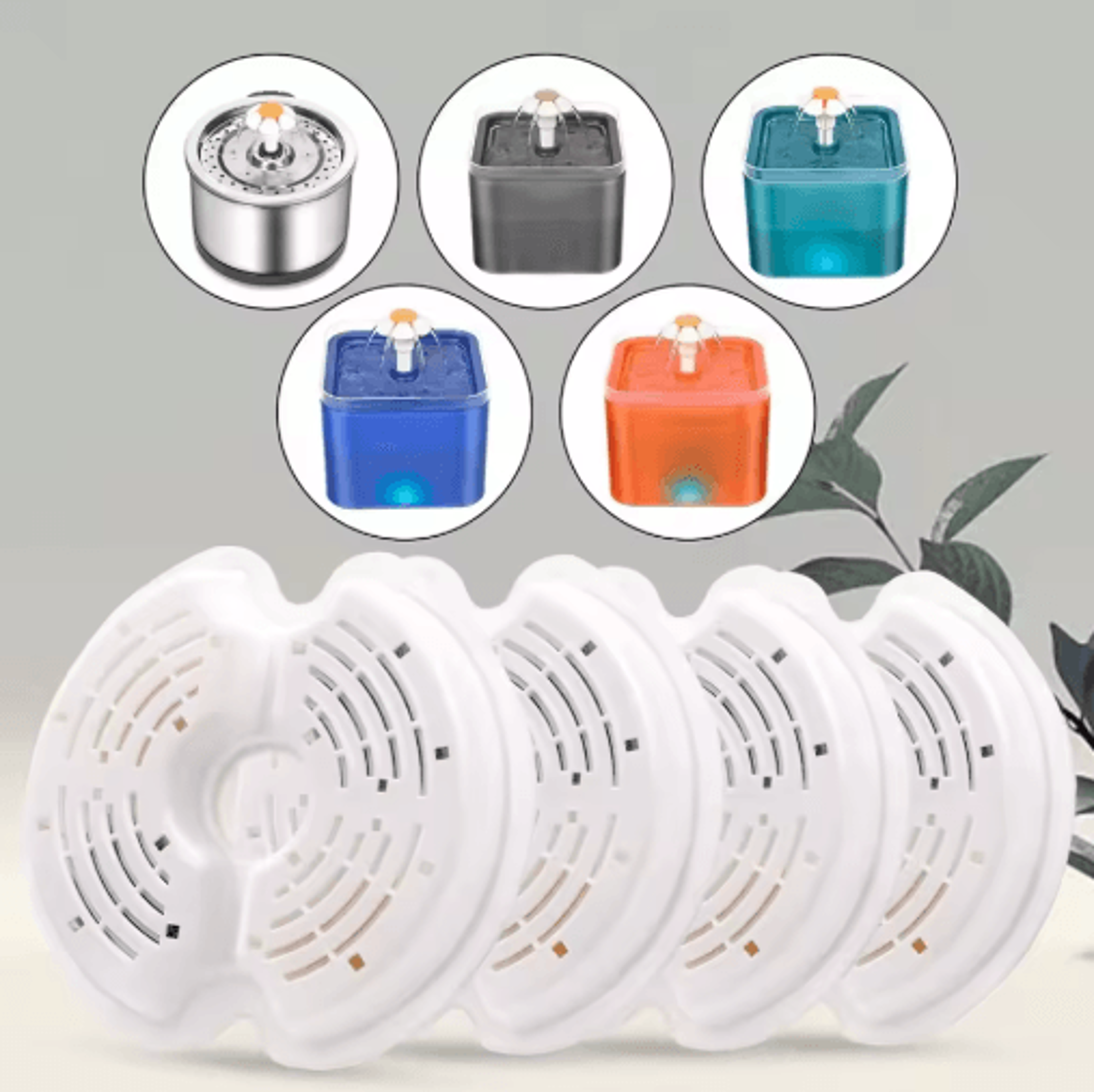 8Pack Cat Fountain Filters  Activated Carbon Replacement Filters For Pet Water Fountains 7