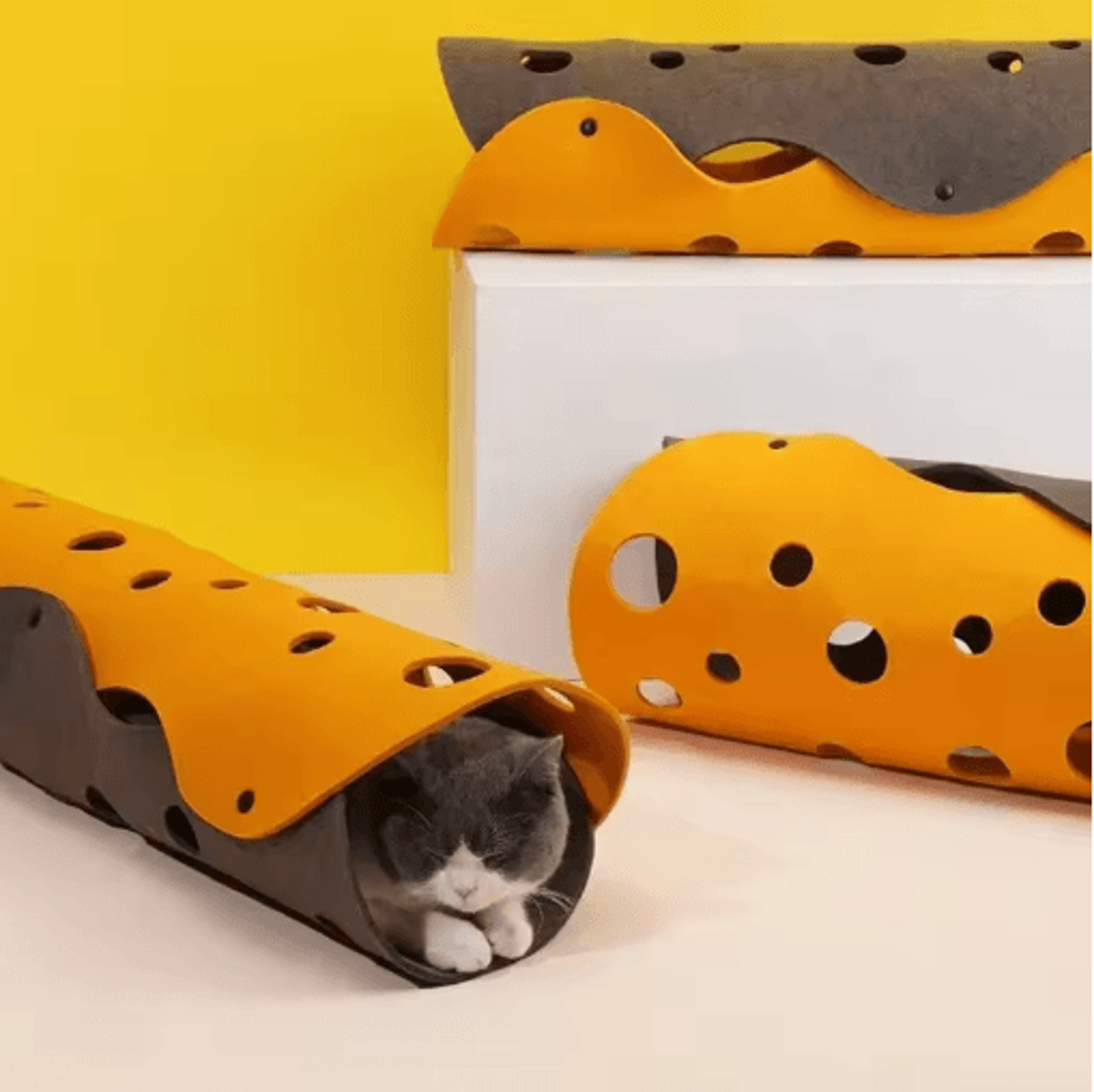 Deformable Felt Cat Tunnel Nest  Collapsible Interactive Play House For Cats 6