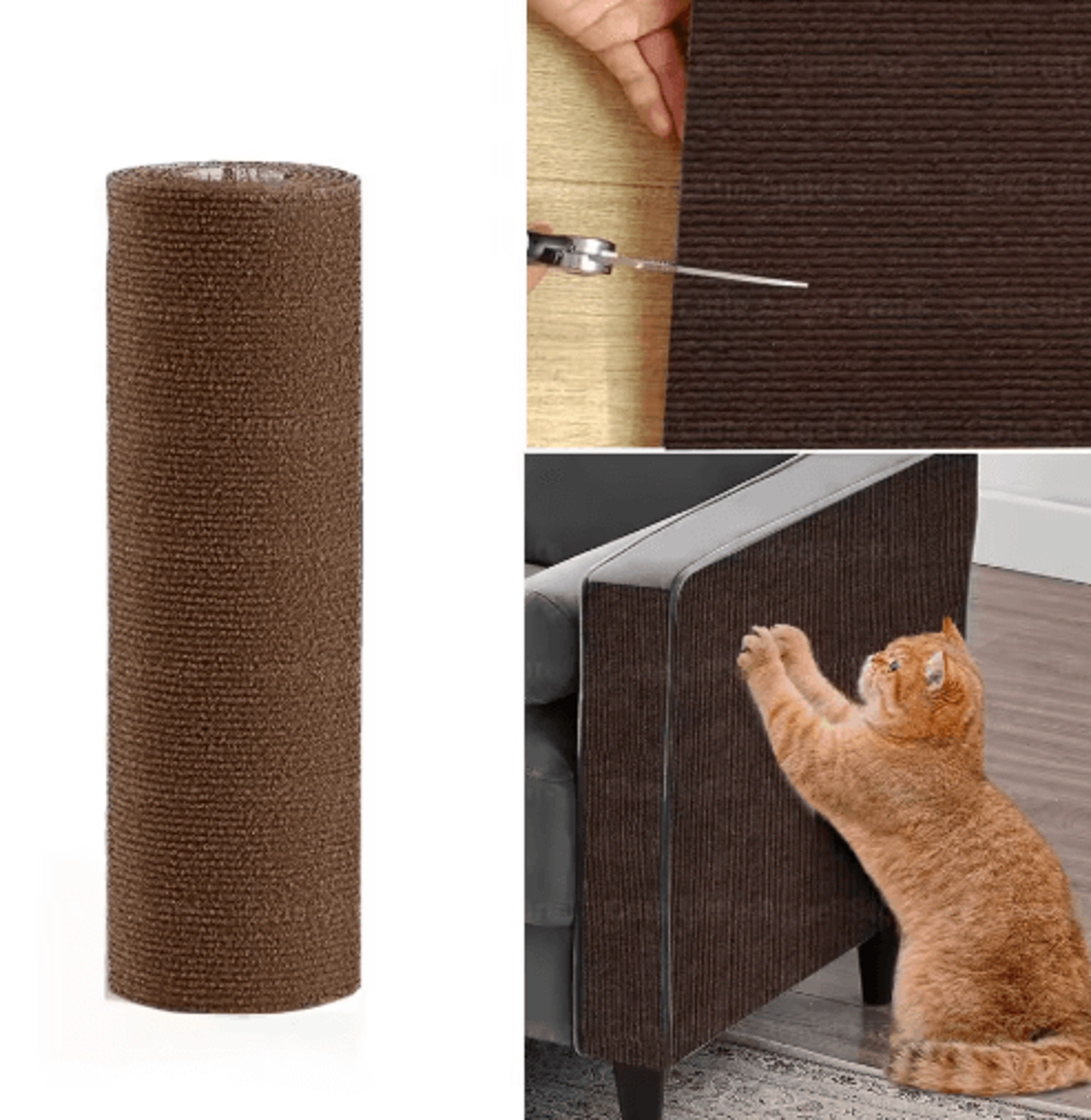 40by300cm SelfAdhesive Cat Scratch Mat  Trimmable Sofa  Furniture Protector 1