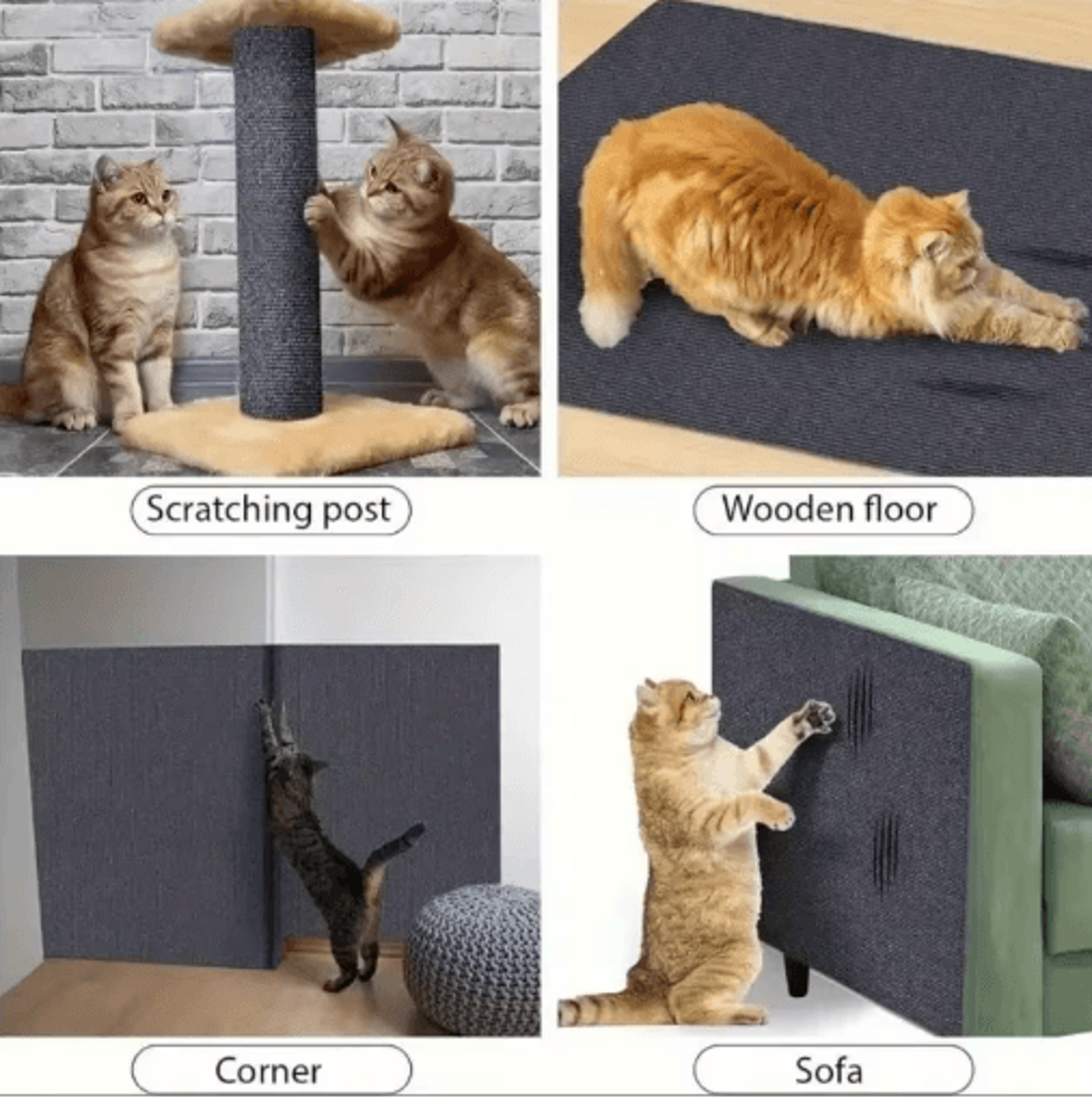 40by300cm SelfAdhesive Cat Scratch Mat  Trimmable Sofa  Furniture Protector 11